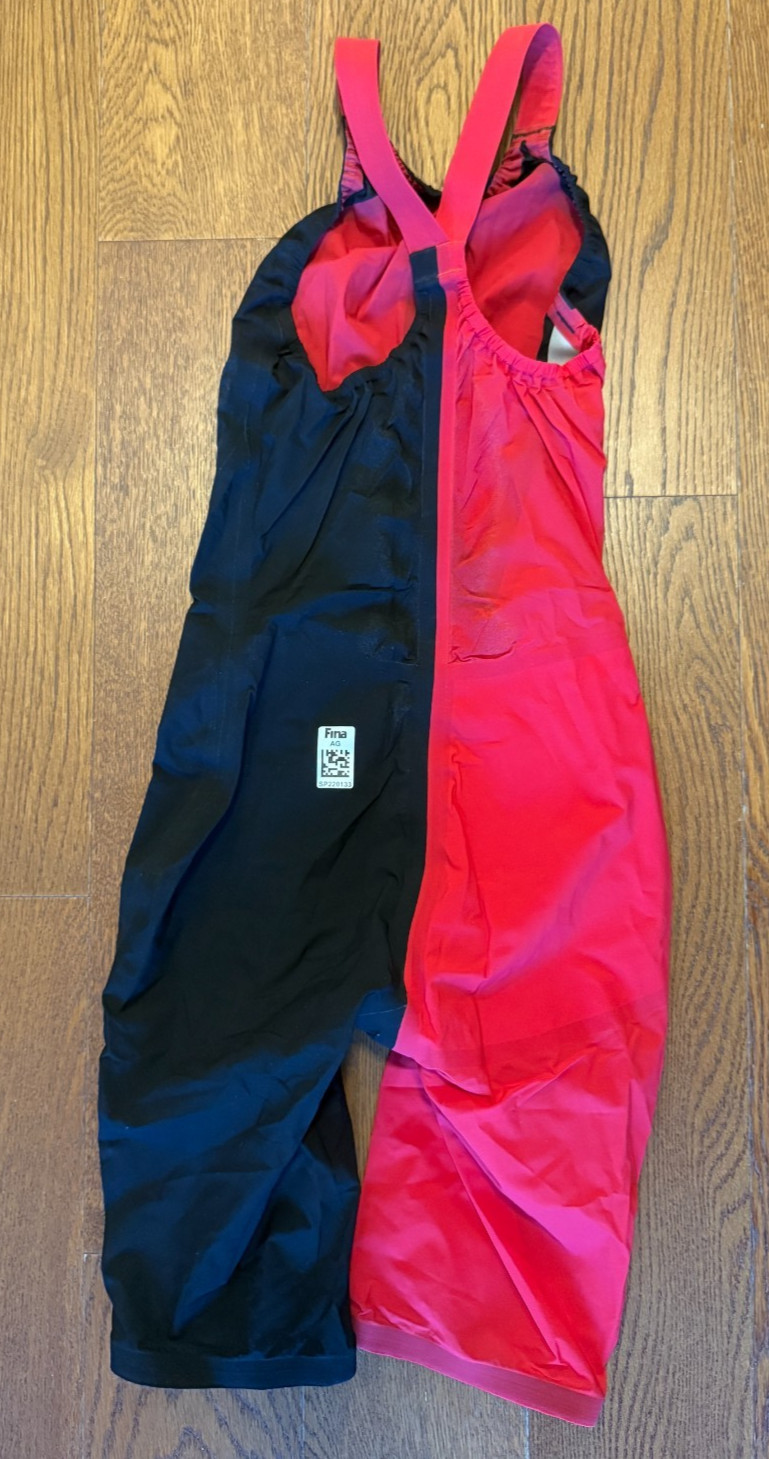 Speedo LZR Racer Elite 2 Kneeskin Sz 26 Womens Closed Back Swim Red/Black