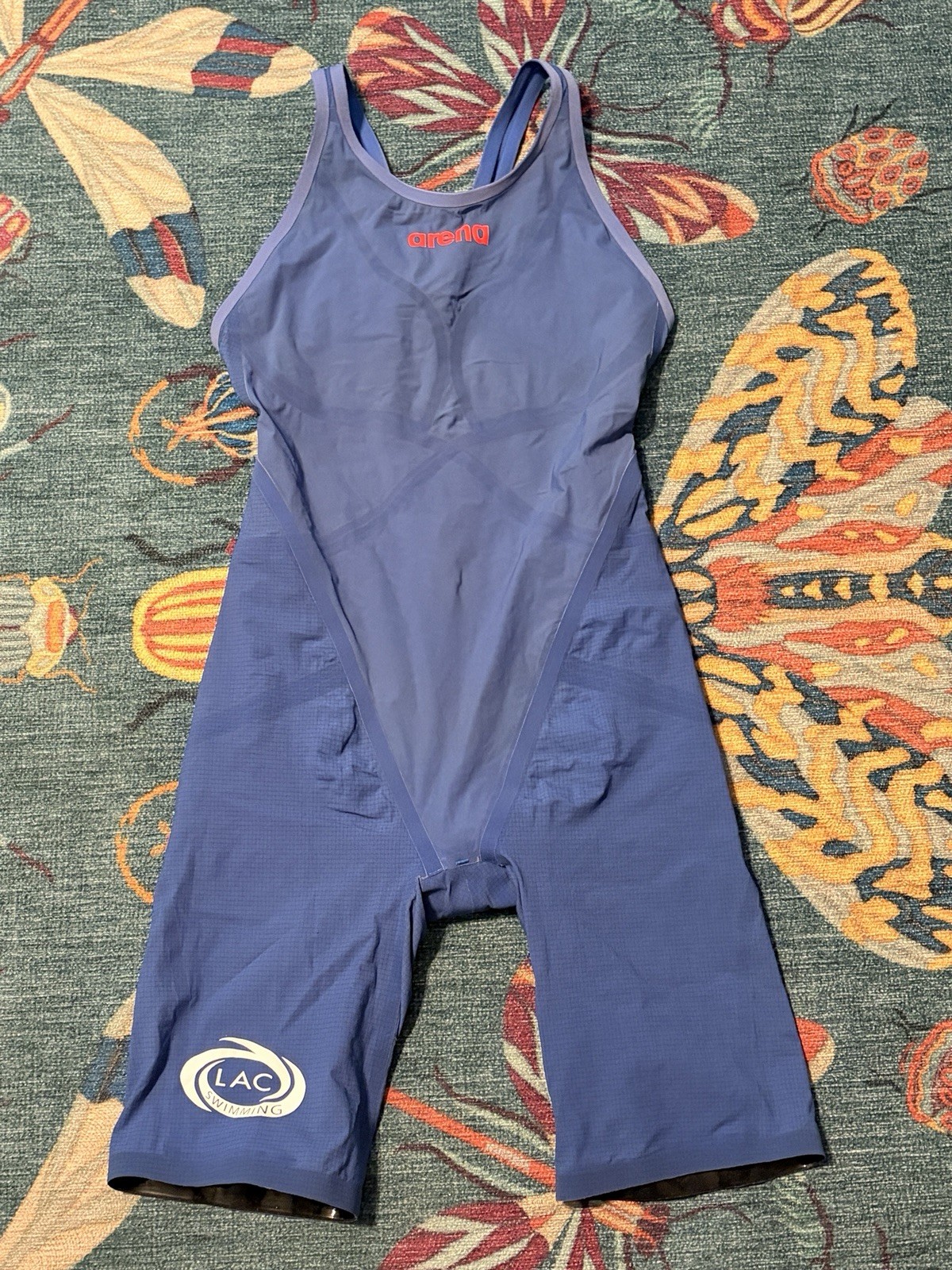 Arena Carbon Racing Kneeskin Tech Suit Women’s Sz 26 Blue FINA W Logo