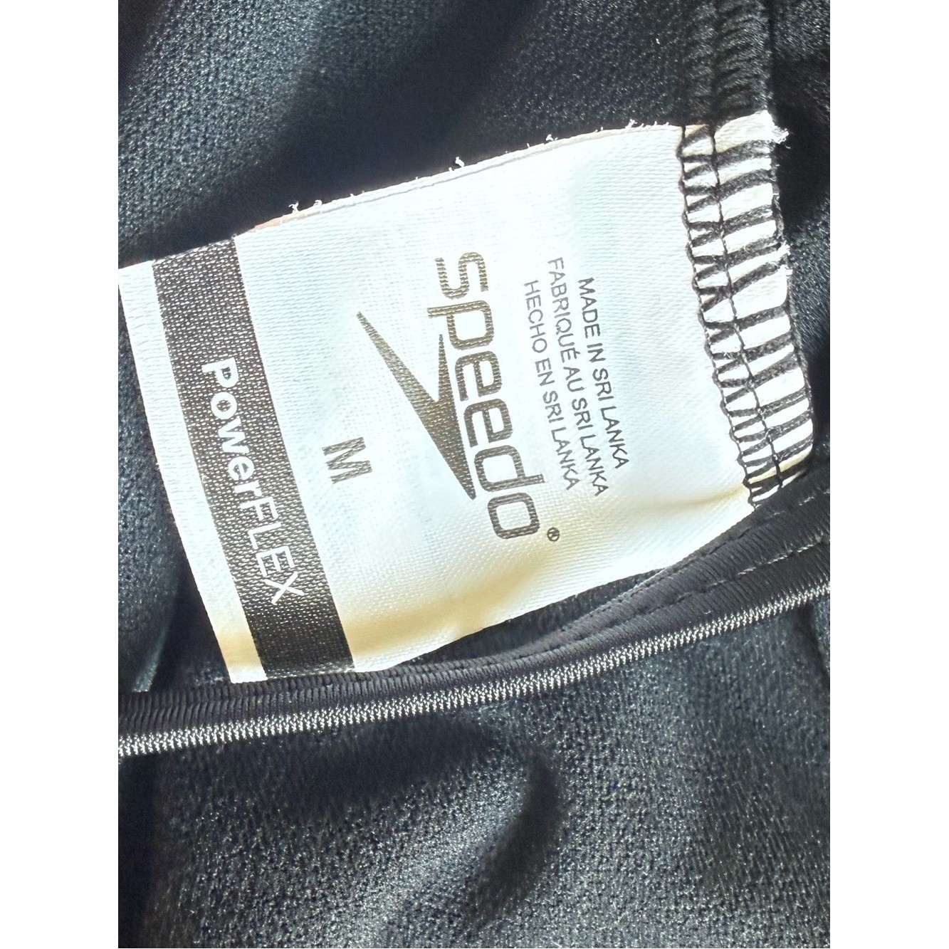 Speedo One Piece Swimsuit Womens M Black PowerFLEX Strappy Back
