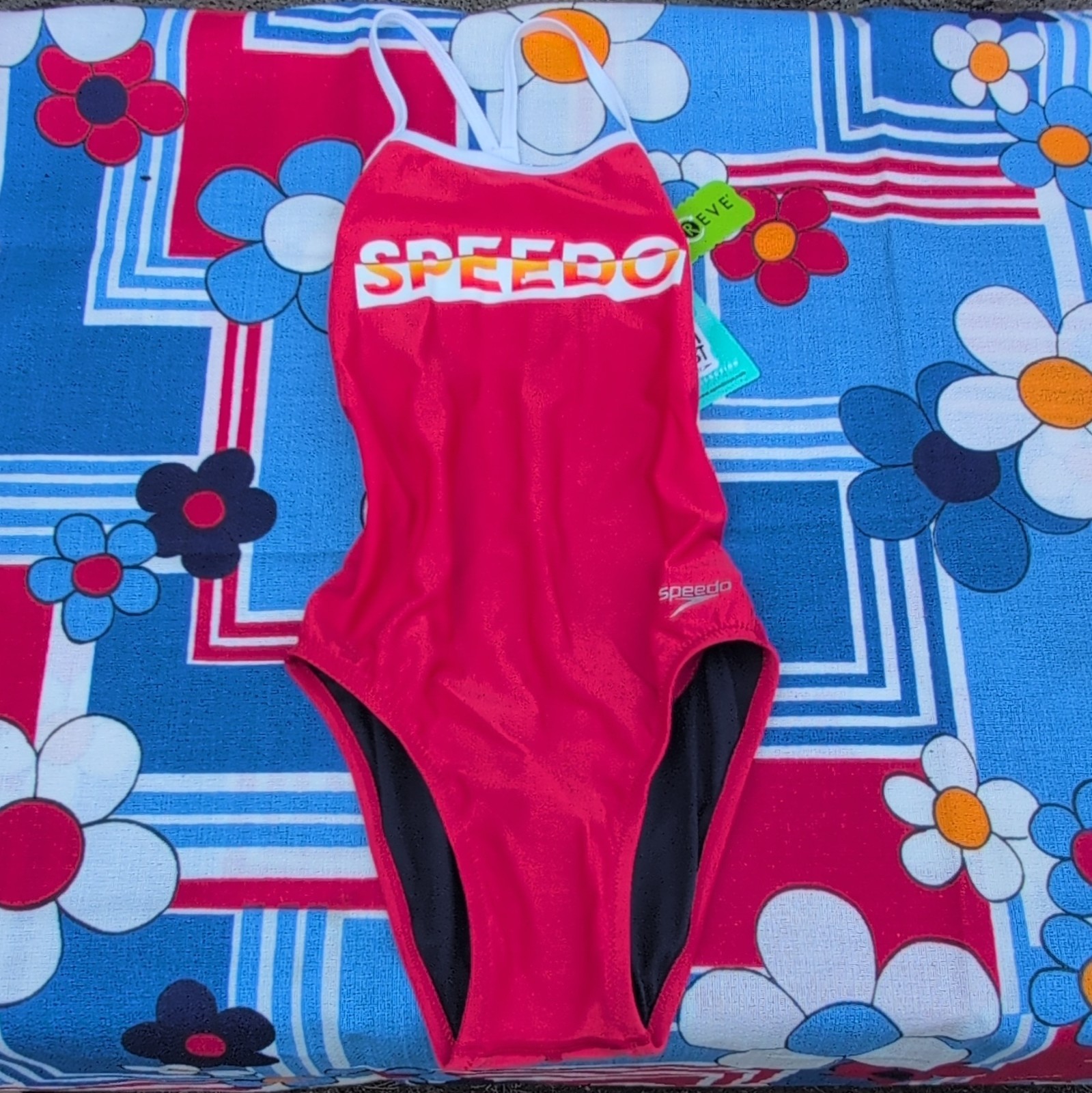 Speedo Vibe Collection Repreve Competitive One-Piece Swimsuit Size 24