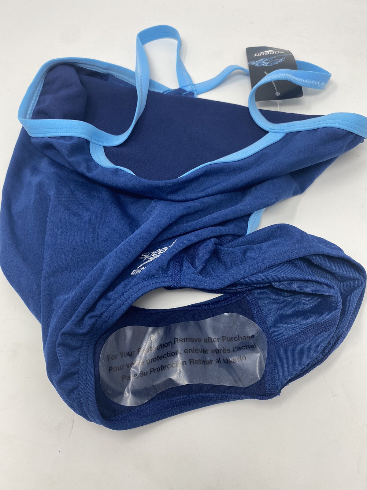 SPEEDO Endurance Flyback + Training Suit One Piece Swimsuit Blue Size 6 / 32 $69