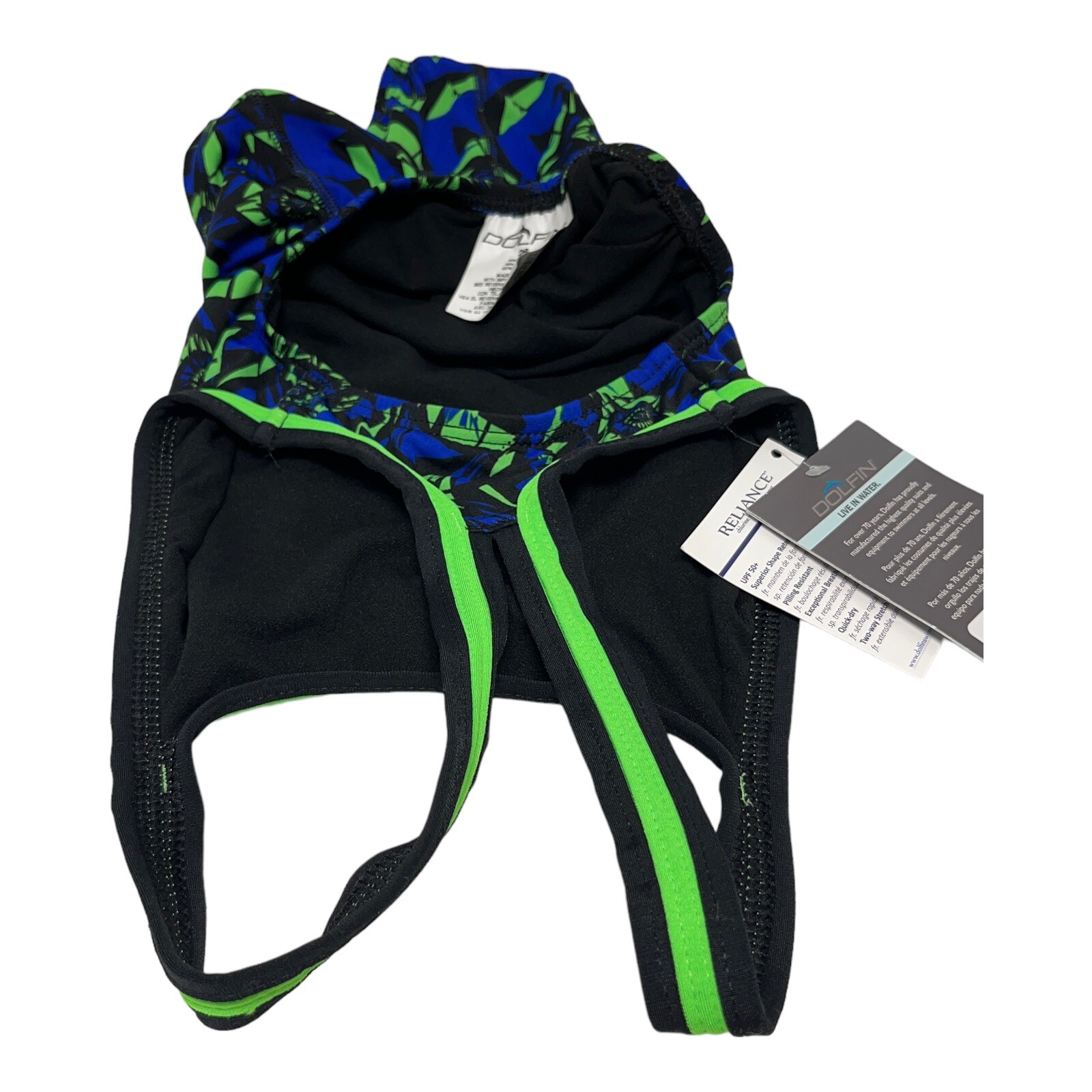 DOLFIN LADIES SIZE 26 RELIANCE BLUE GREEN ION TRAINING SWIMSUIT Sz 26 NEW NWT