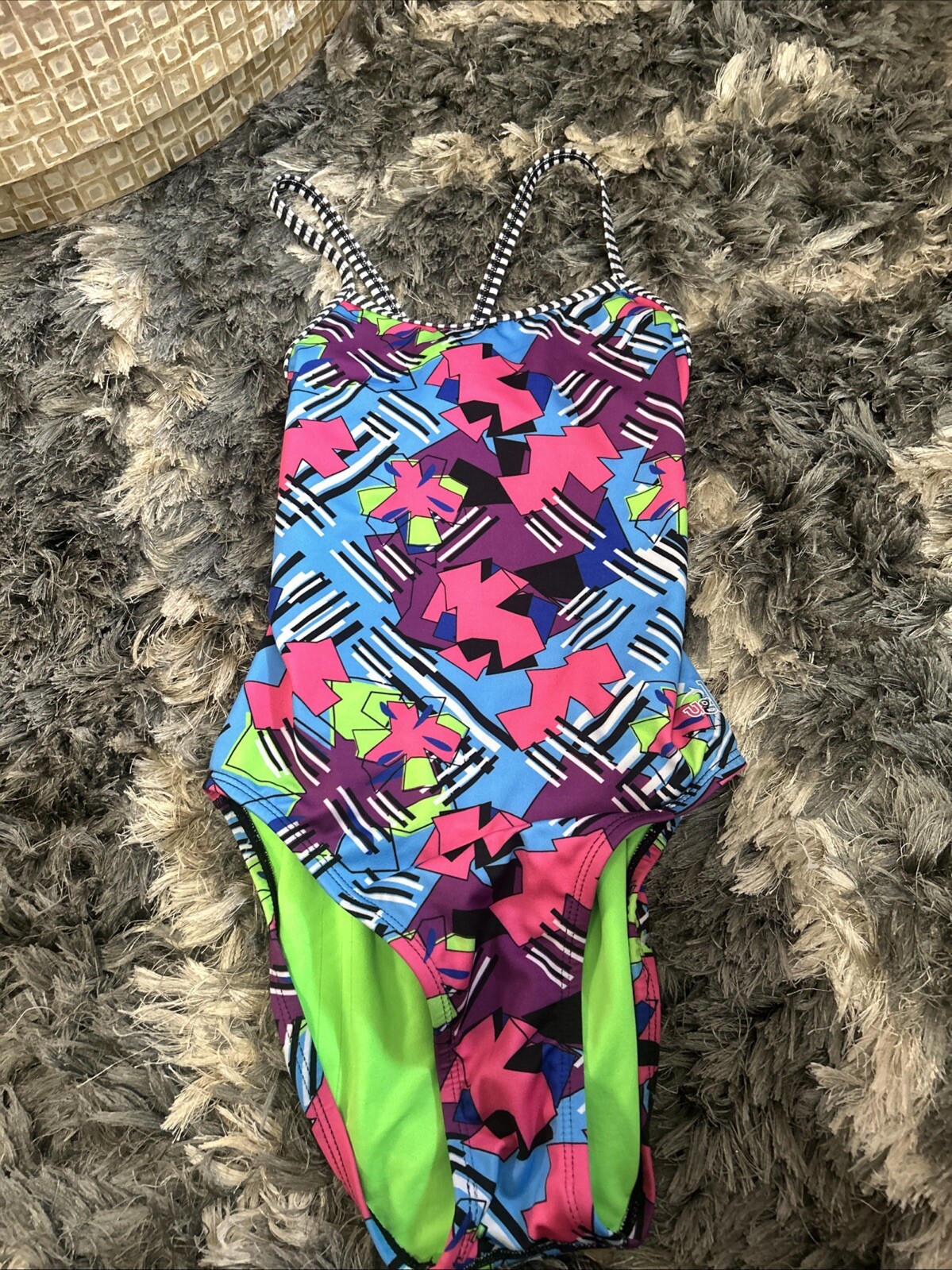 DOLFIN – UGLIES One Piece Swimsuit Womens Size 32 Purple Blue Pink Black