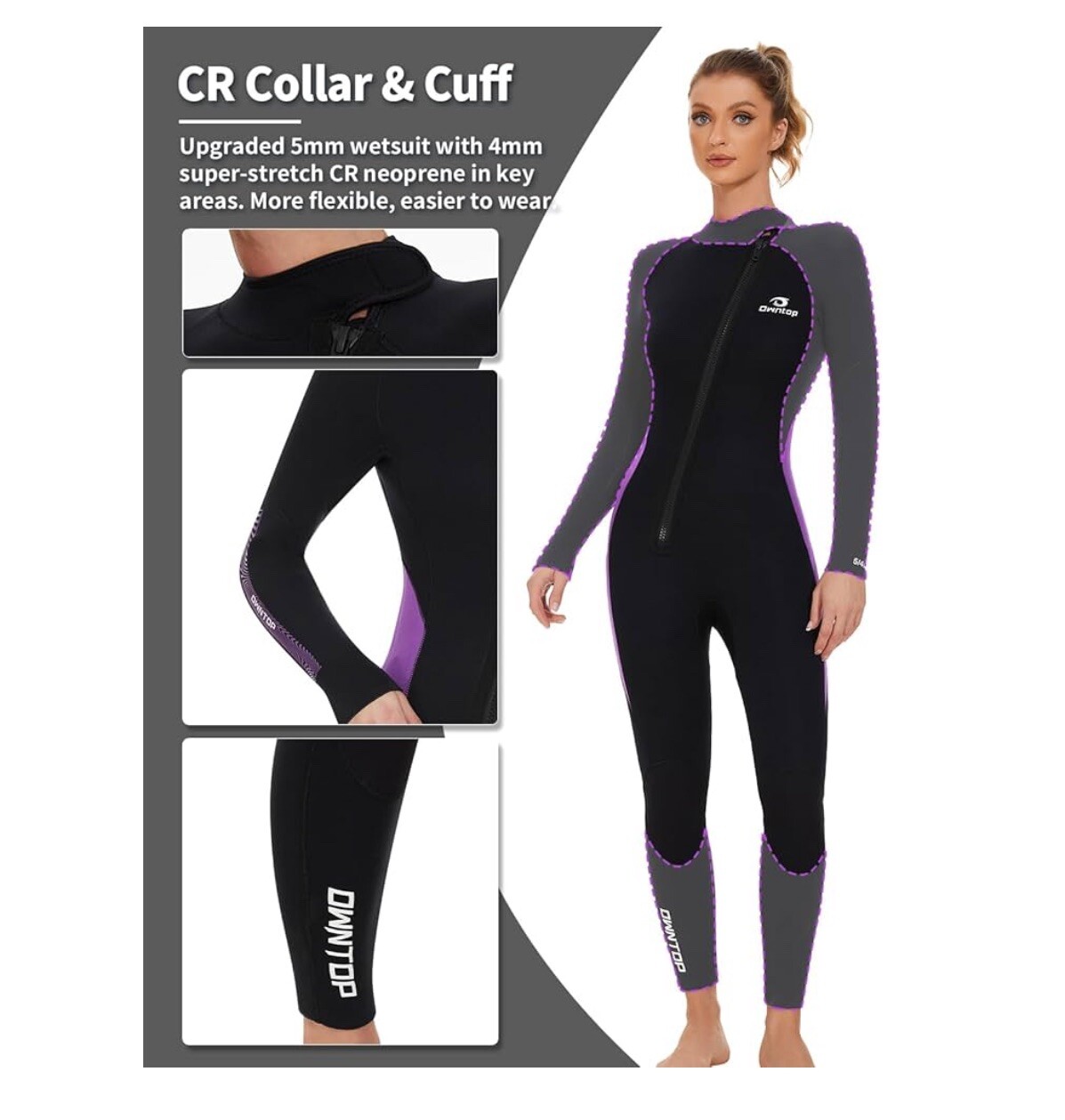 New! 5mm Wetsuit for Women – Long Sleeve Full Diving Thermal Neoprene Xl