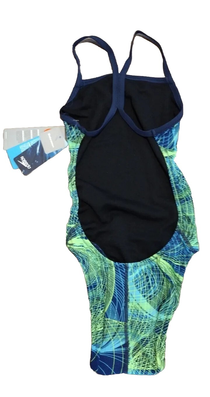 New SPEEDO Cyclone Strong One Back Endurance+ One Piece Swimsuit Women 20