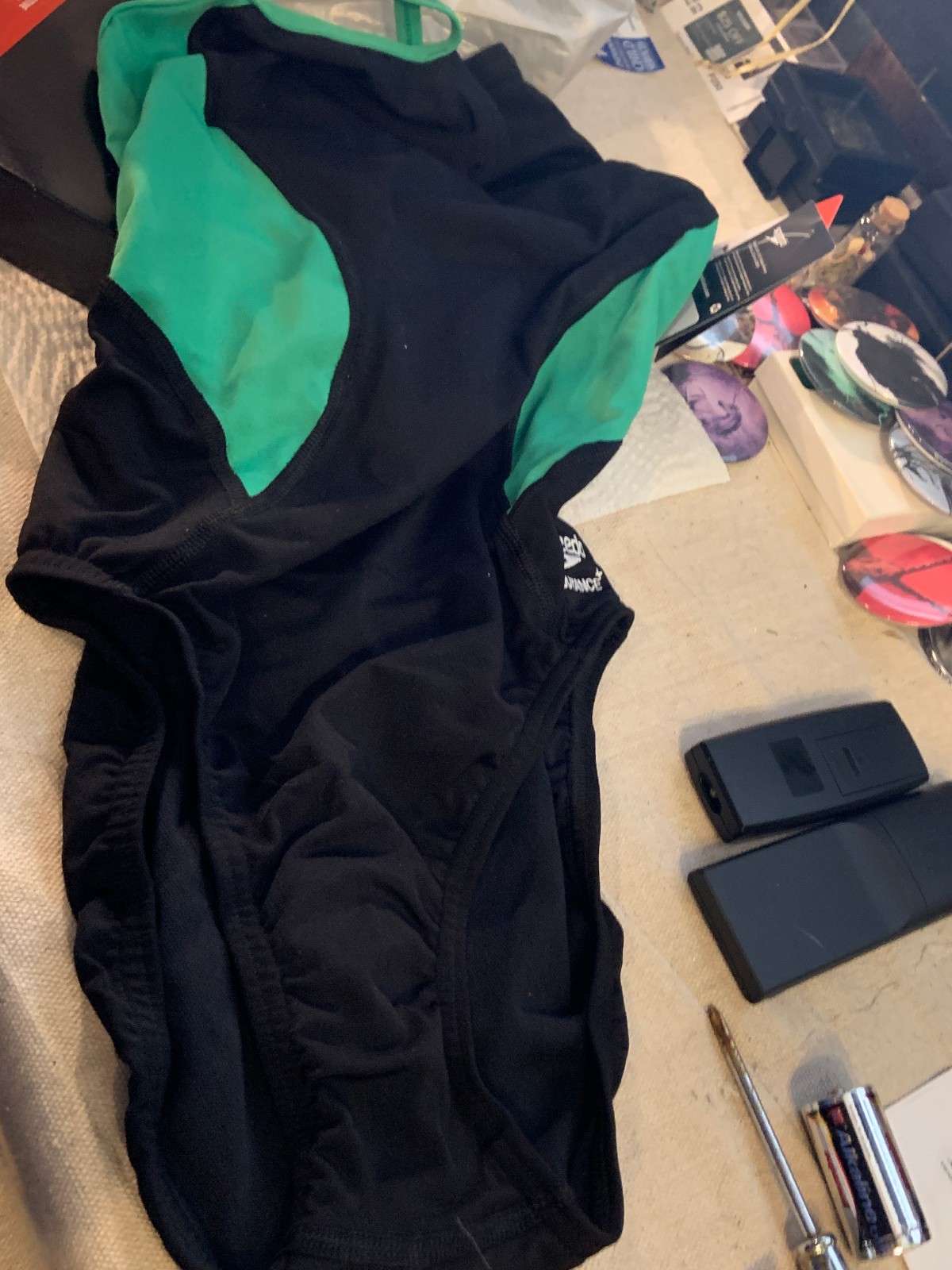 Speedo Female F Competetive Suit – Spark Splice CRO – Black Green 6/32