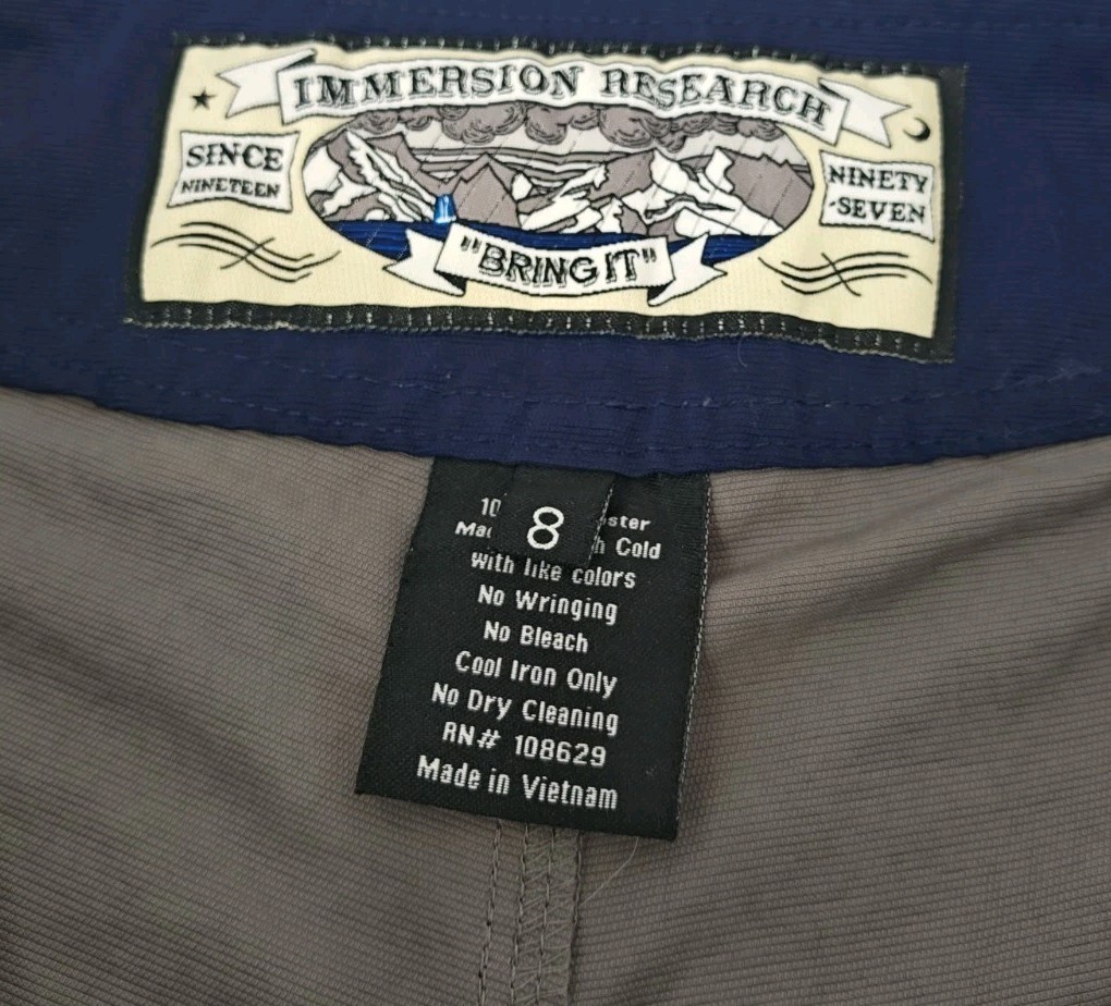 NWT Immersion Research Womens Guide Shorts Size 8 Gray Kayak Raft Board Shorts