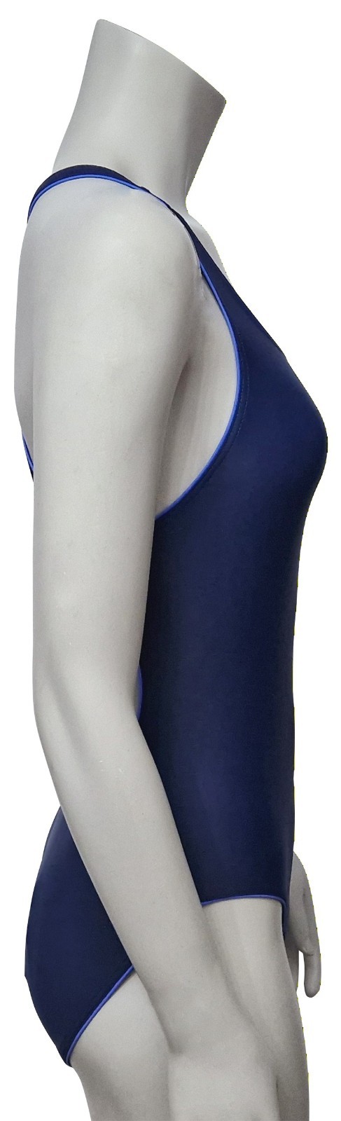 CHEX Miami Sports Fit Swimming Costume Navy Sky 38″ UK 12 Piping Swimsuit 2026