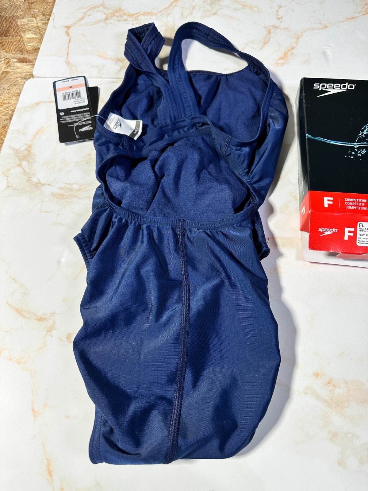NWT Women’s Speedo Learn To Swim Pro LT Superpro Swimsuit Navy Blue Size 28