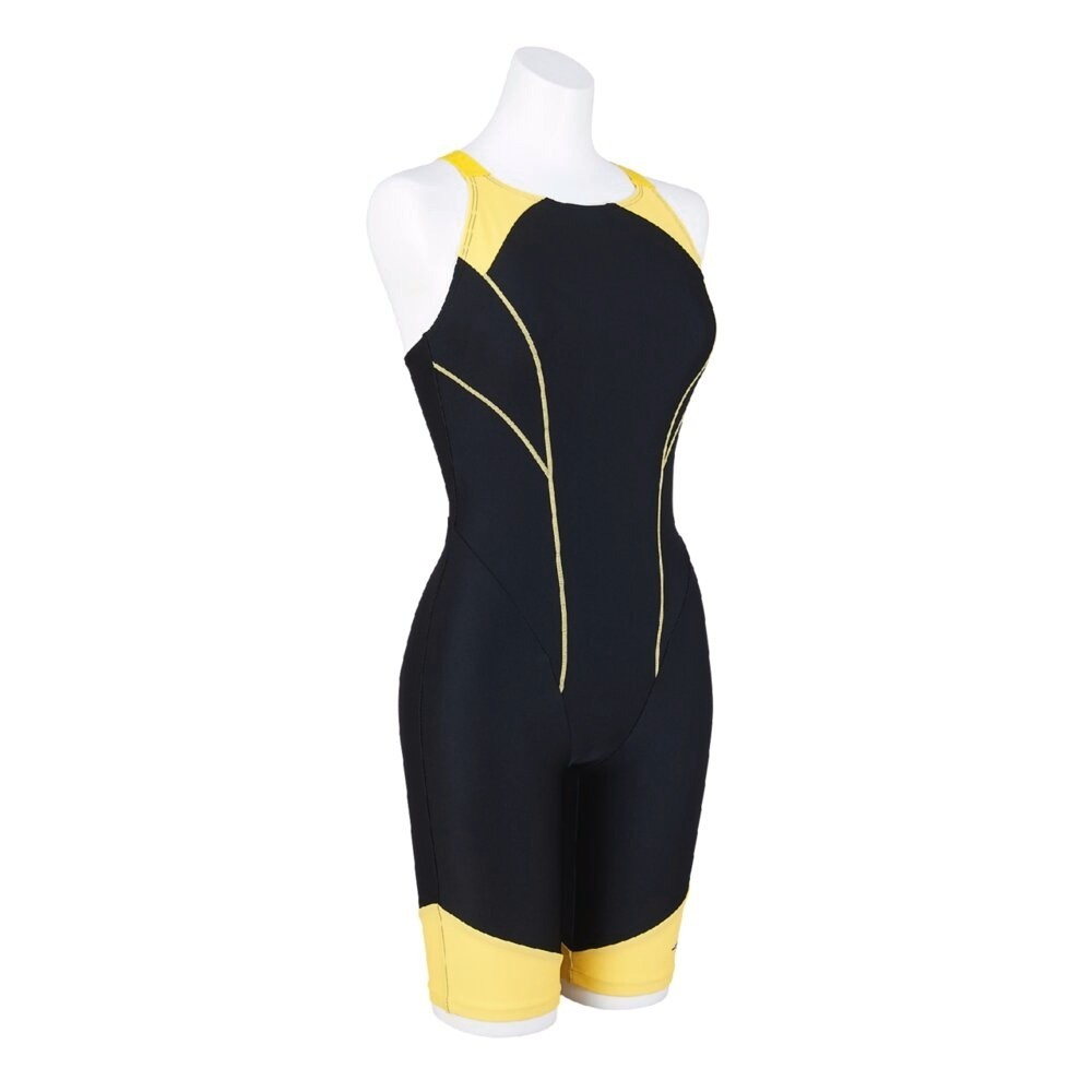 Mizuno Women’s Stroke ONE All-in-One Swim Fitness Suit N2JGB30294 Black/Yellow