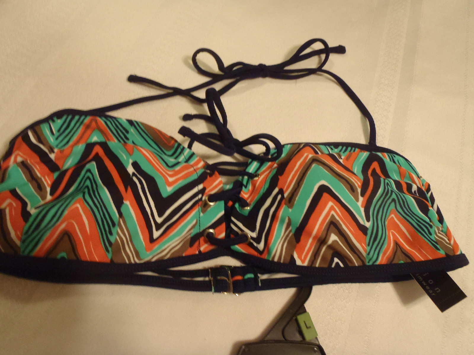 Attention Swimwear L or S/M Choice Swim Halter Bra Swimsuit Panty Set NWT