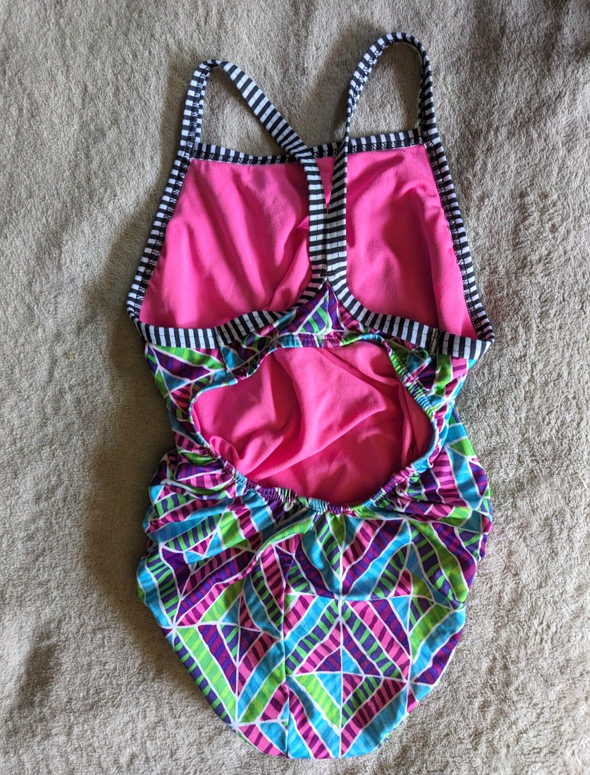 DOLFIN – UGLIES One Piece Swimsuit Womens Size 28 Pink Blue Green Purple