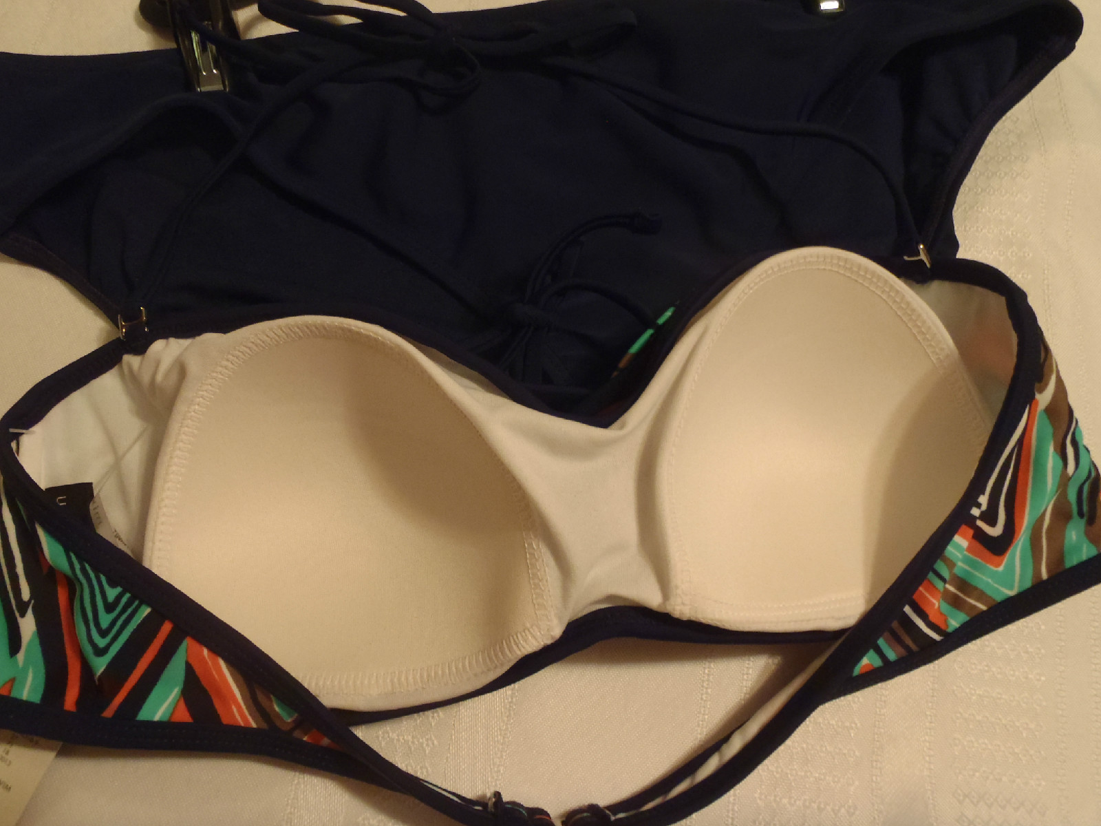Attention Swimwear L or S/M Choice Swim Halter Bra Swimsuit Panty Set NWT