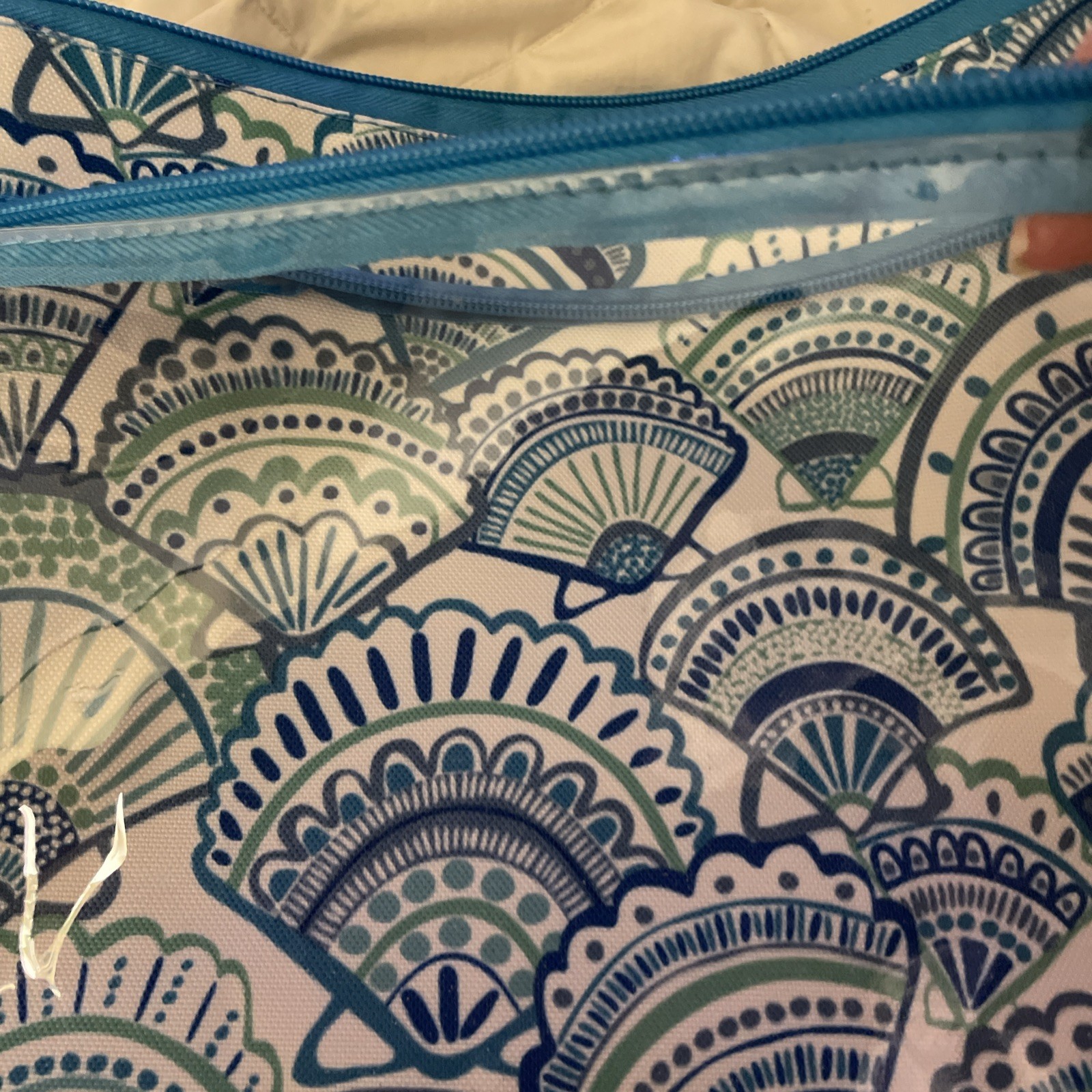 Sun & Sky Bathing Suit Utility Bag Blue Pool Beach Wet Dry Bag Zippered Carry