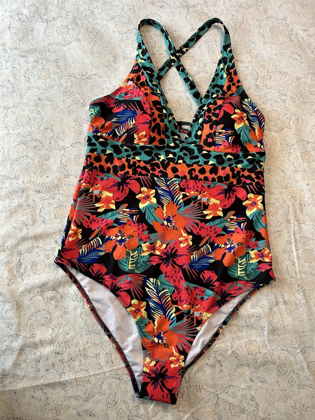 Live Life On The Beach, Women’s Swimsuit Multicolor XL One Piece