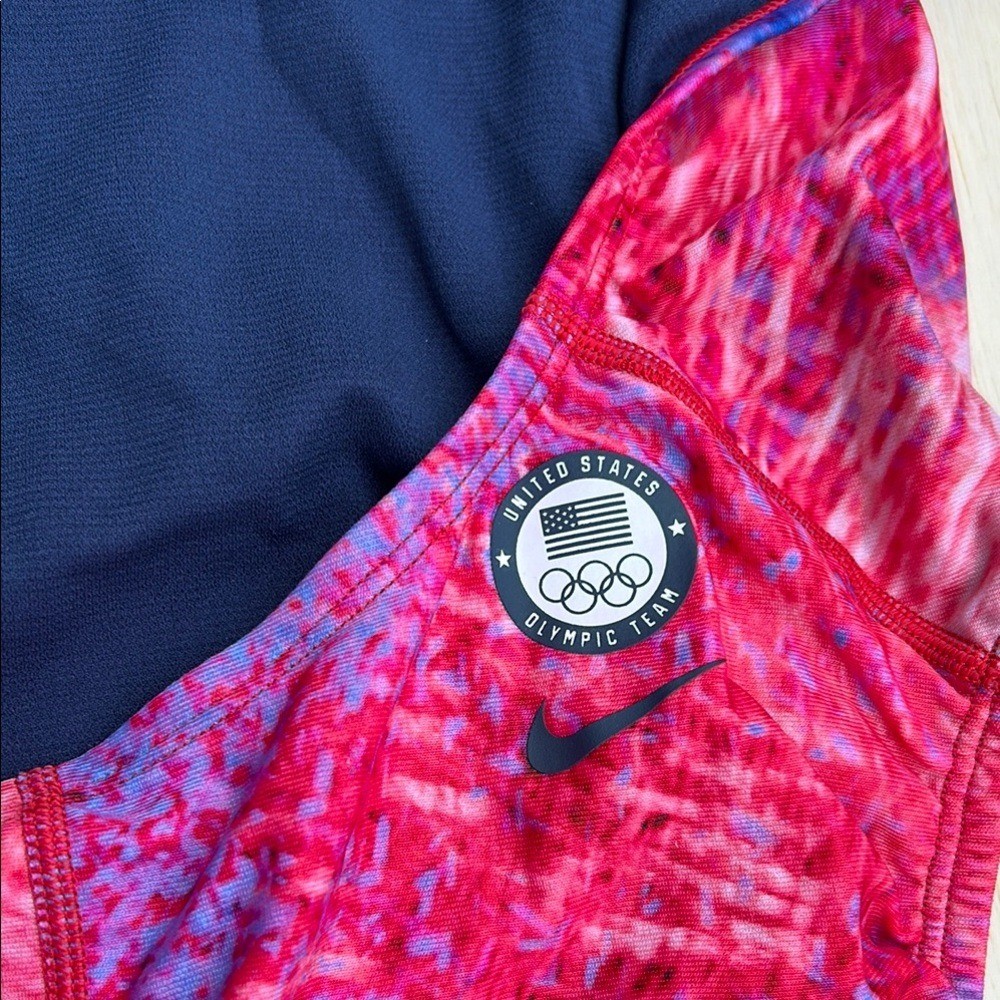 Nike HydraStrong USA Olympic Team Swimsuit Pink Purple Tie Dye NESSE034 Mens 38