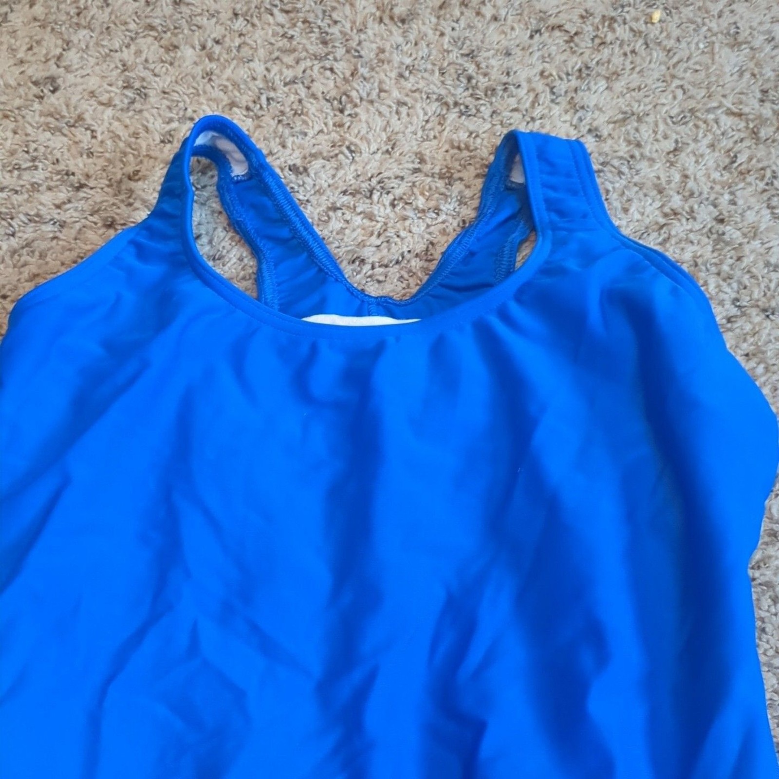 TYR Thresher Swimsuit Womens Size 8 Blue Nylon Made In Italy Racerback NWOT
