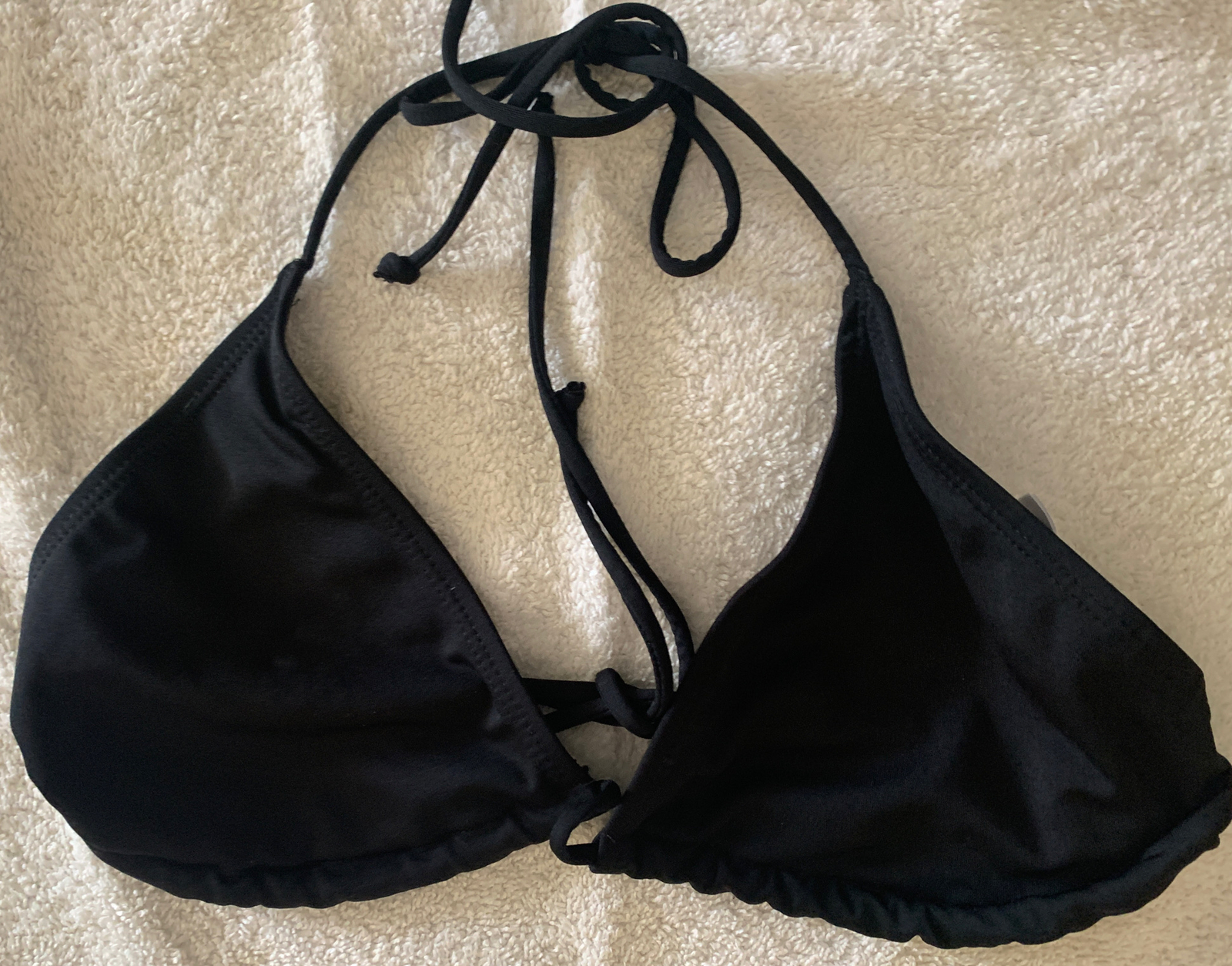 Women Bikini Set Summer Beach Swimwear Swimsuit White Bottom M Black Top L New