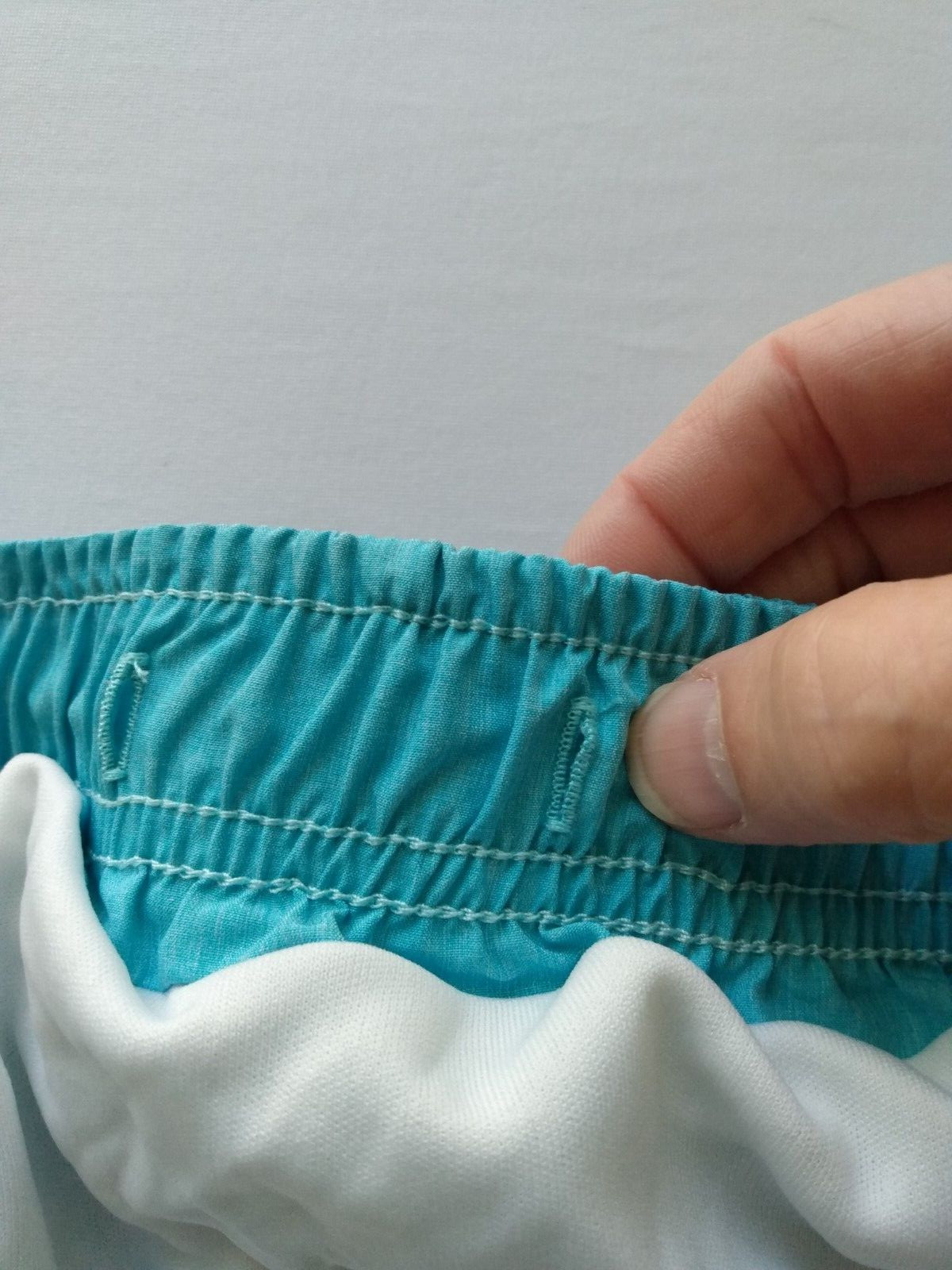 Raya Sun Shorts Women’s Large Track Run Swim Lined Side Stripe Aqua Black