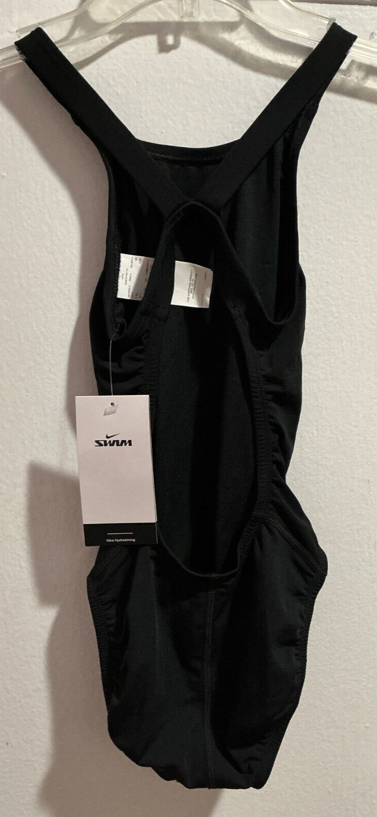 Nike Swim Women’s Solid Racerback One Piece Black Sz 26 NWT