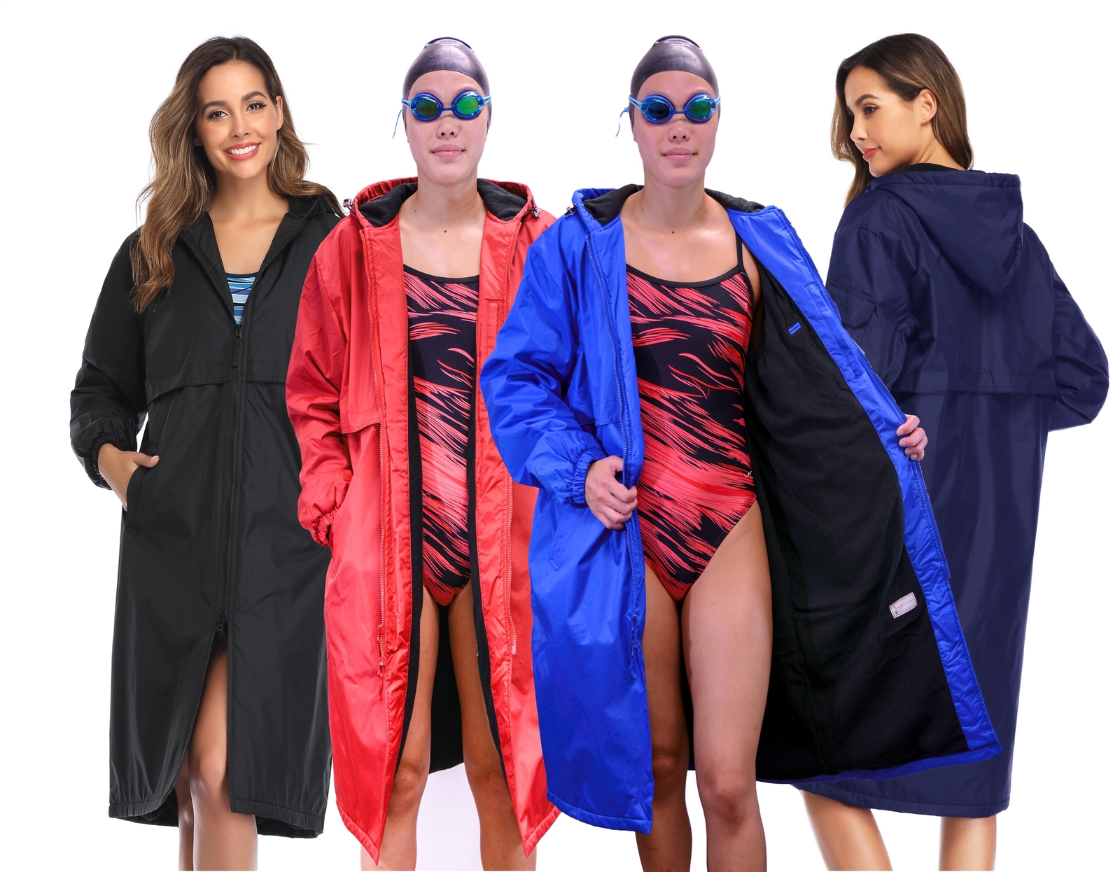 Adoretex Swim Team Parka-Black Lining