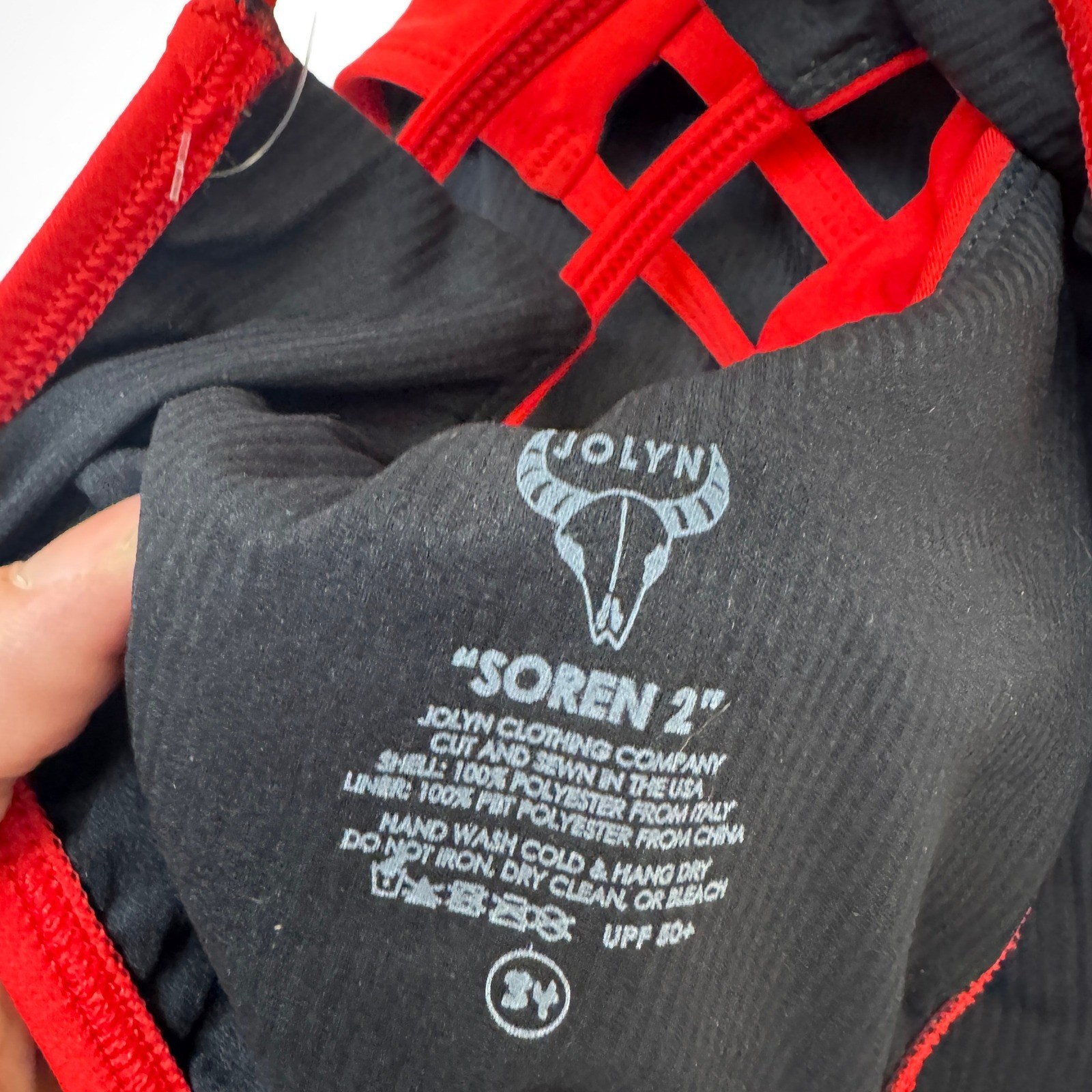 Jolyn Swimsuit Womens 34 Red Soren 2 One Piece Athletic Swim Training