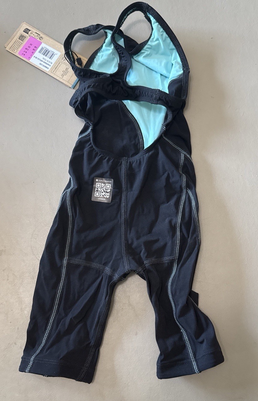 Arena Powerskin Impulso OB Women’s Swimsuit Black/Teal Sz 22 NWT Racing Training