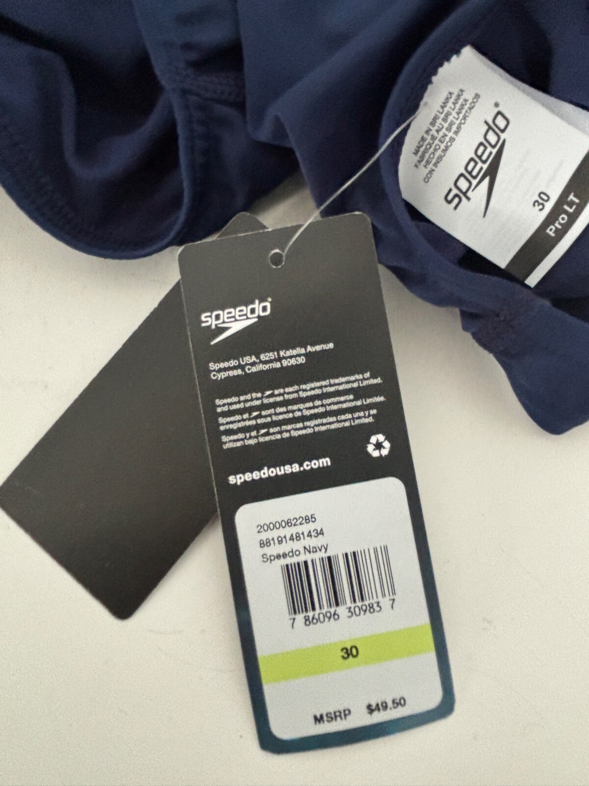 NWT Speedo Swimsuit PRO LT Womens 30 (4) Navy Blue SEE SIZING