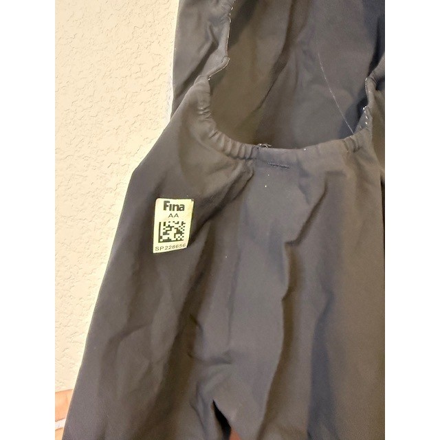 Speedo LZR Racer Elite 2 Open Back Kneeskin Swimsuit Black FINA Approved sz 18?