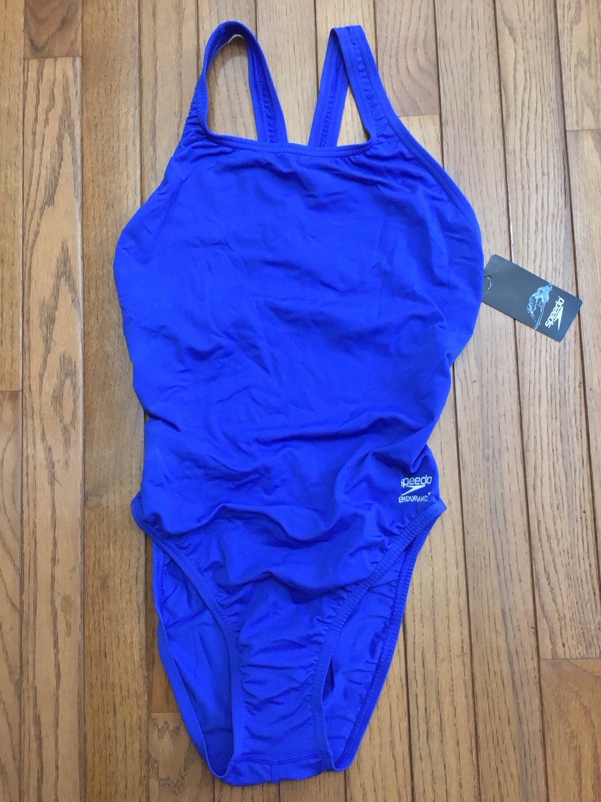 New Speedo Swimsuit 1 Pc Endurance Supro A Size 12/38 Royal Blue Racer (T1-10)