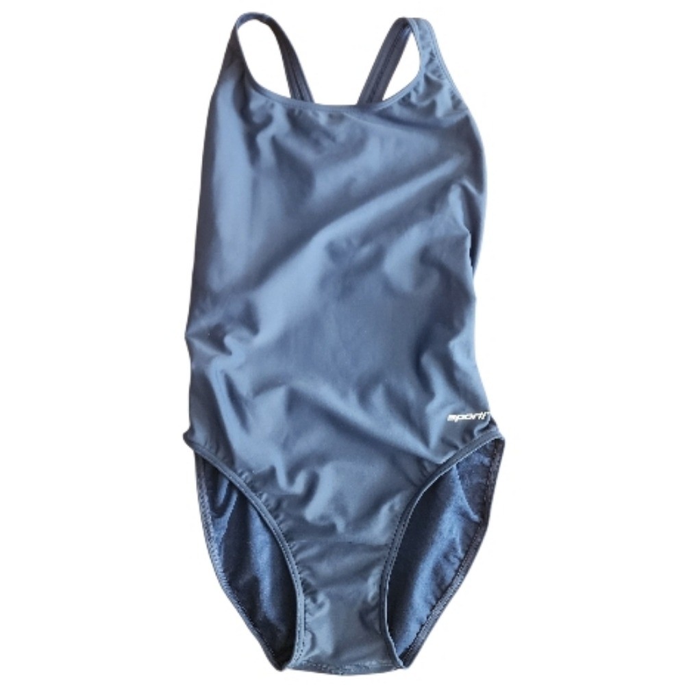 Sporti Navy Cross-back One-Piece Swimsuit Sz 38