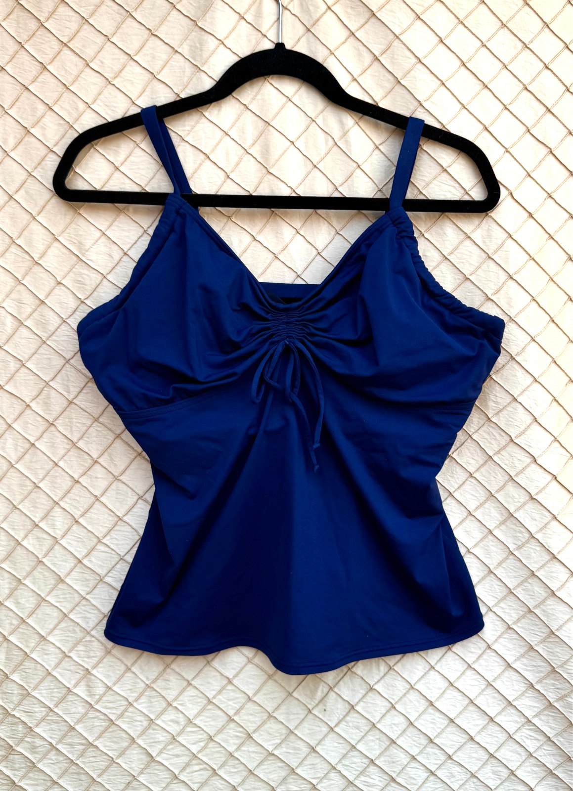 Lands’ End Size 16DDD Women’s Navy Blue Convertible Strap Tankini Top