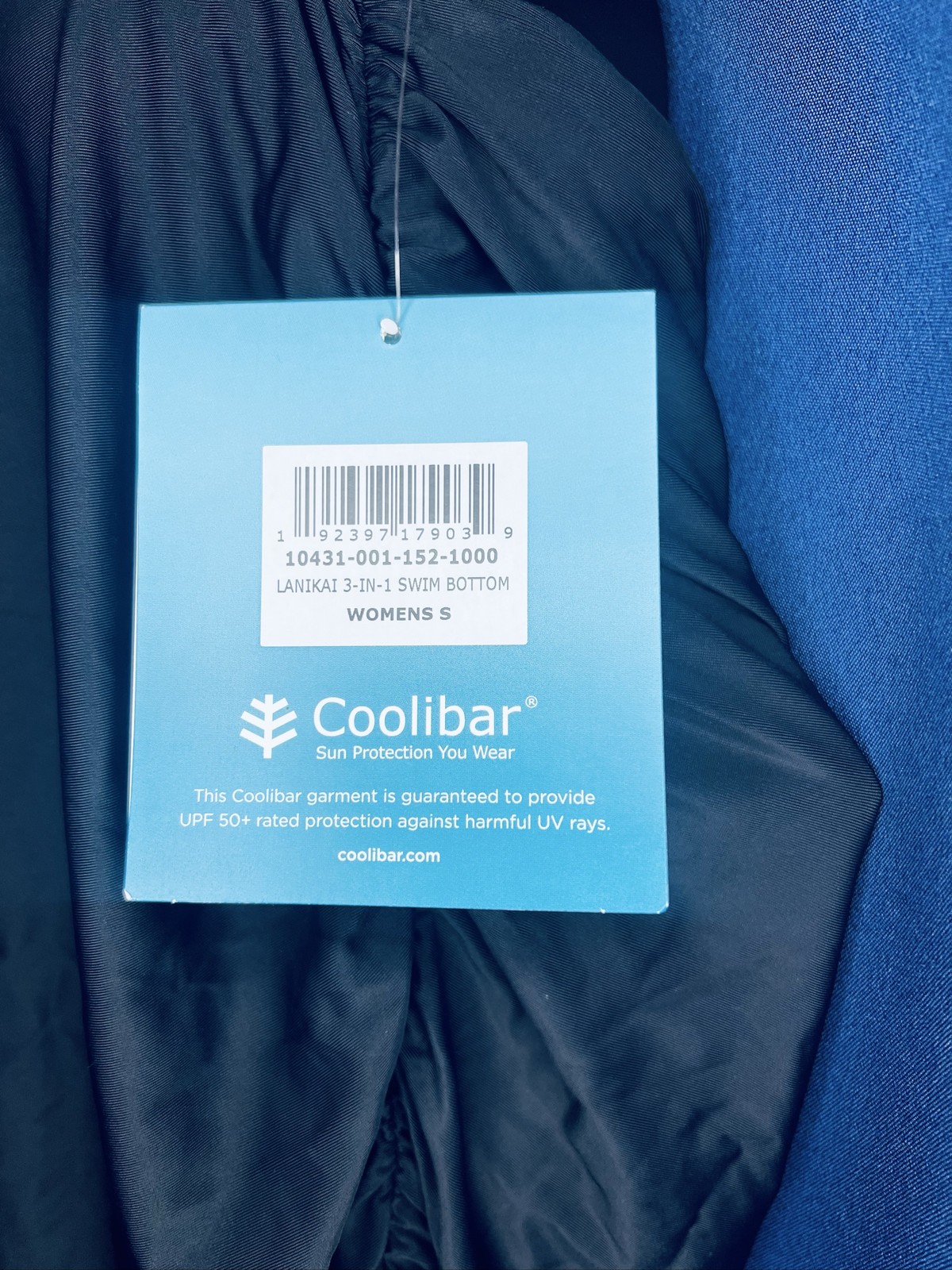 Coolibar 3 in 1 Black Halter swimsuit UPF 50+ Womens