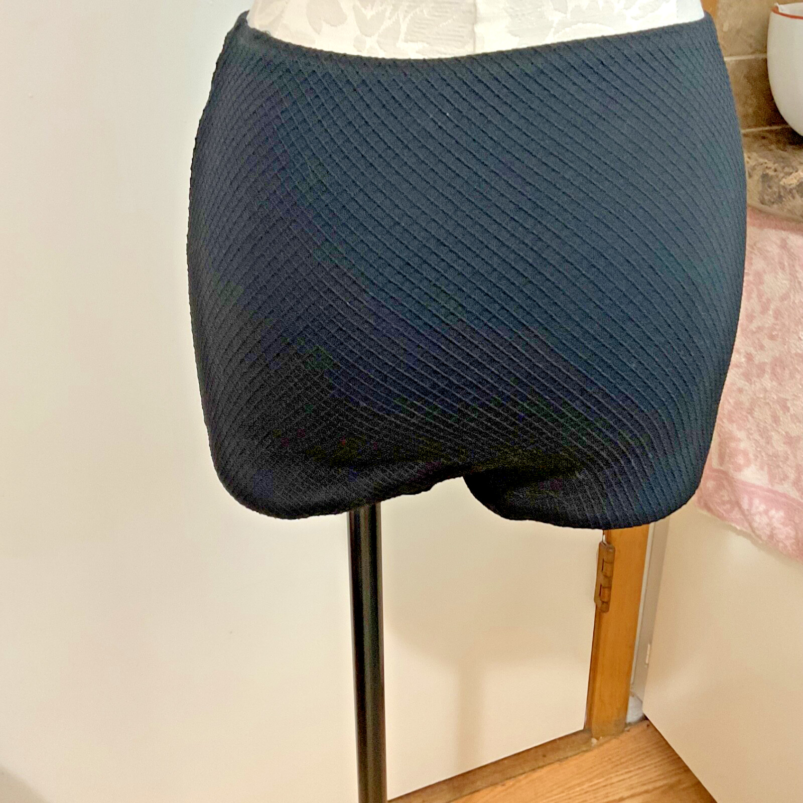 Retro look Victorias Secret Black with Stripe button detail