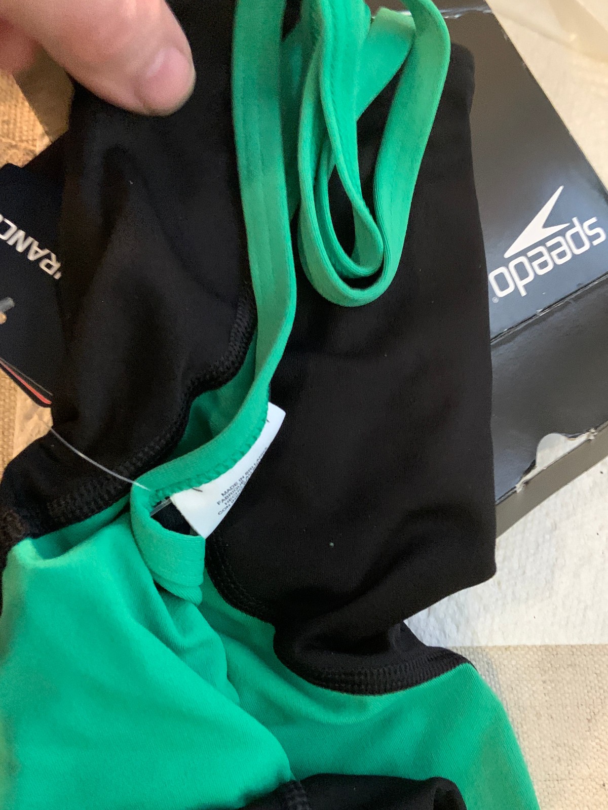Speedo Female F Competetive Suit – Spark Splice CRO – Black Green 6/32