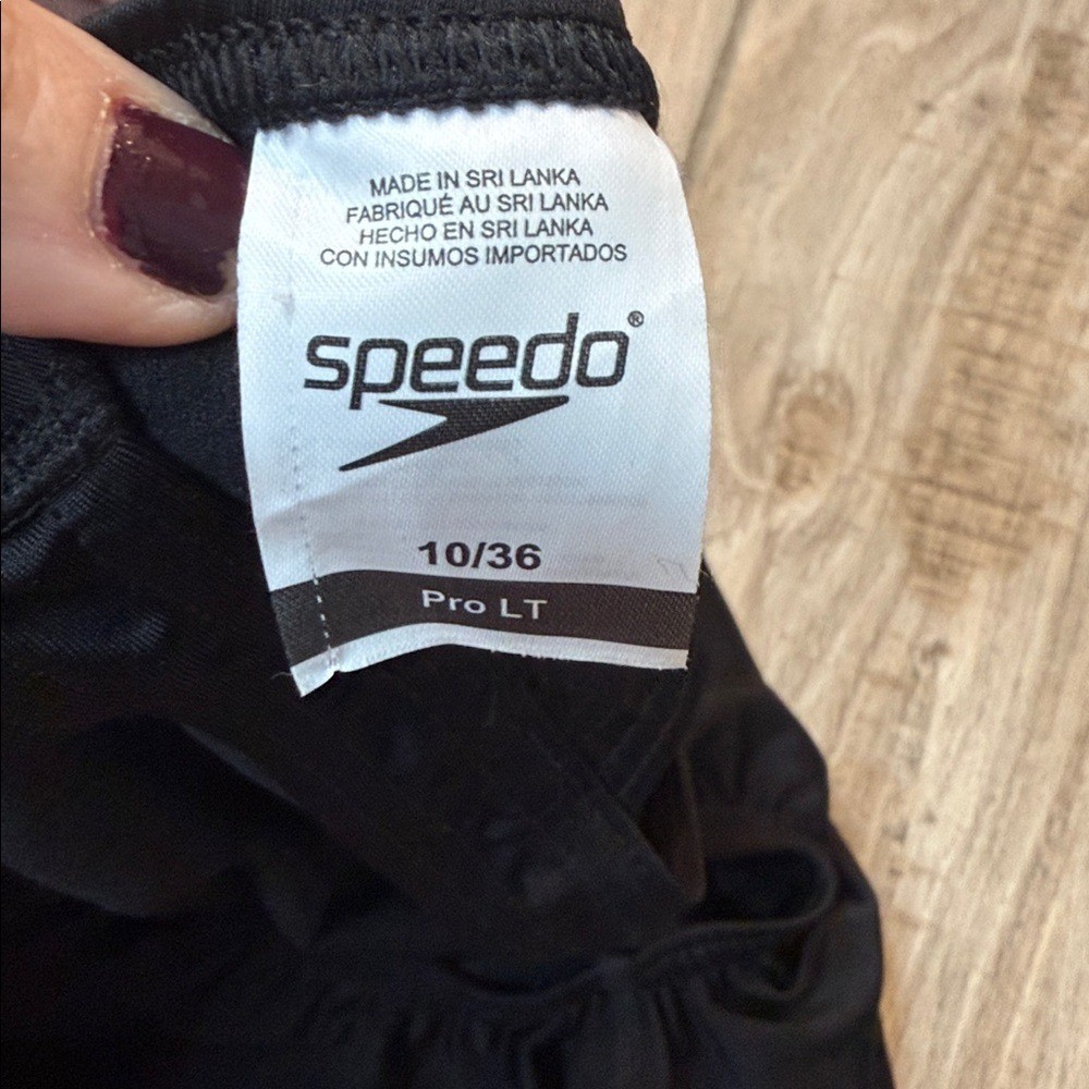 Speedo Womens ProLT Super Pro Swimsuit One Piece Solid Adult Black SIZE 10 NEW