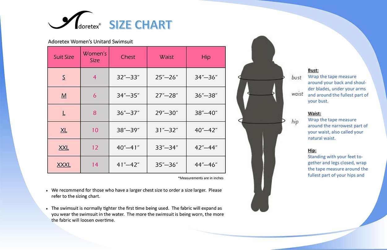Adoretex Women’s New Direction Lycra Unitard Swimsuit