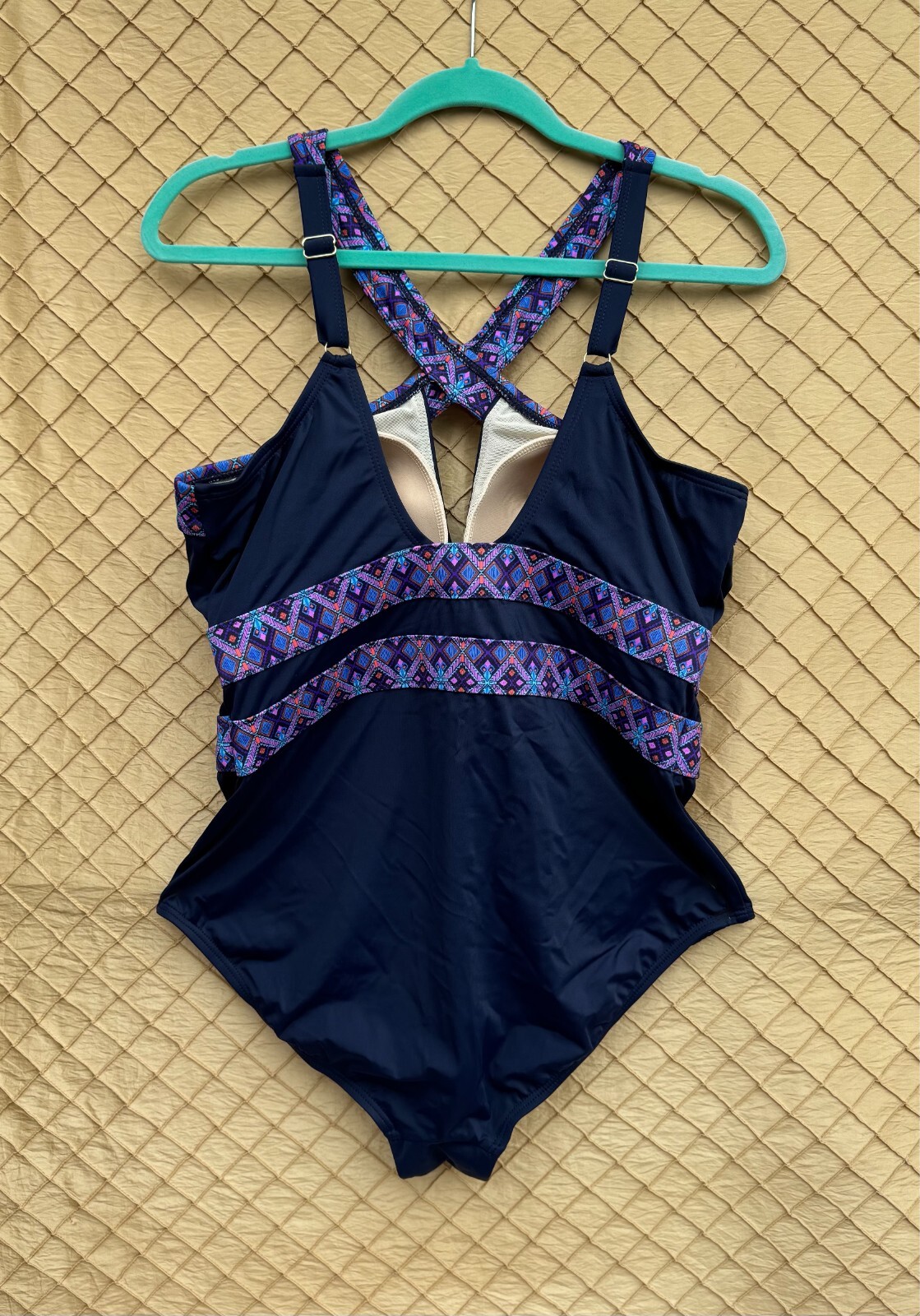 Swimsuits for All Size 18 Women’s Navy One Piece Fully Lined Swimsuit