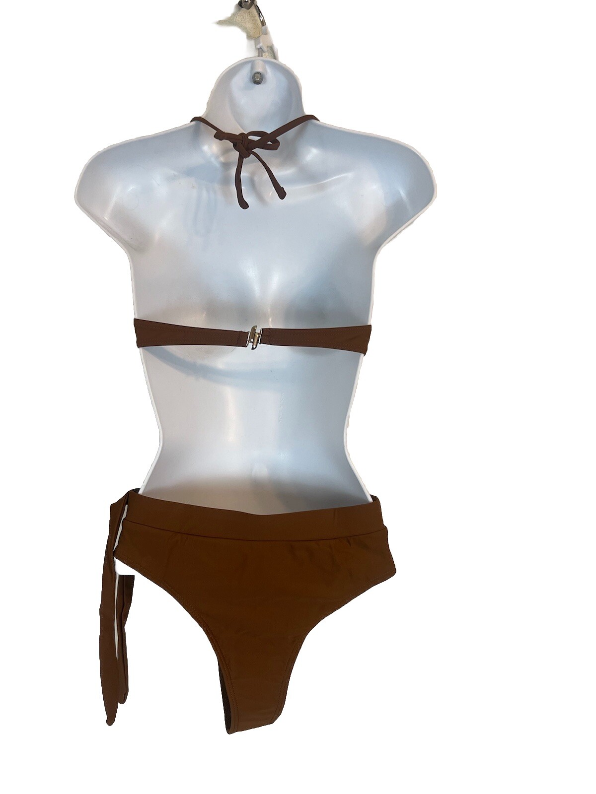 Women’s Brown Shein Underwire 2 Piece Stretch Swimwear. Size S. Panty and Bra