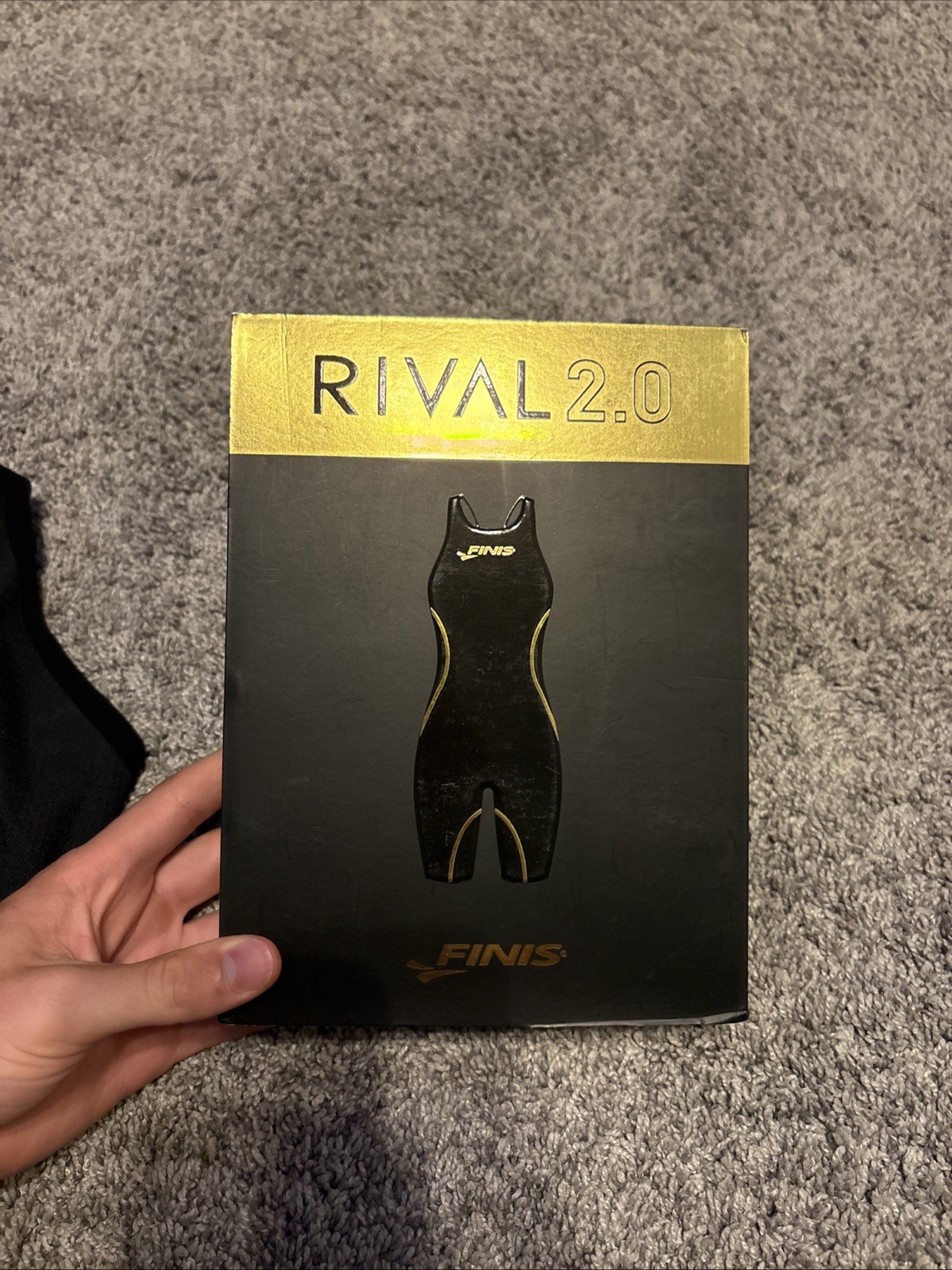 Finis Rival 2.0 open back knee skin tech suit. Size 22. Grey/Black. Never worn