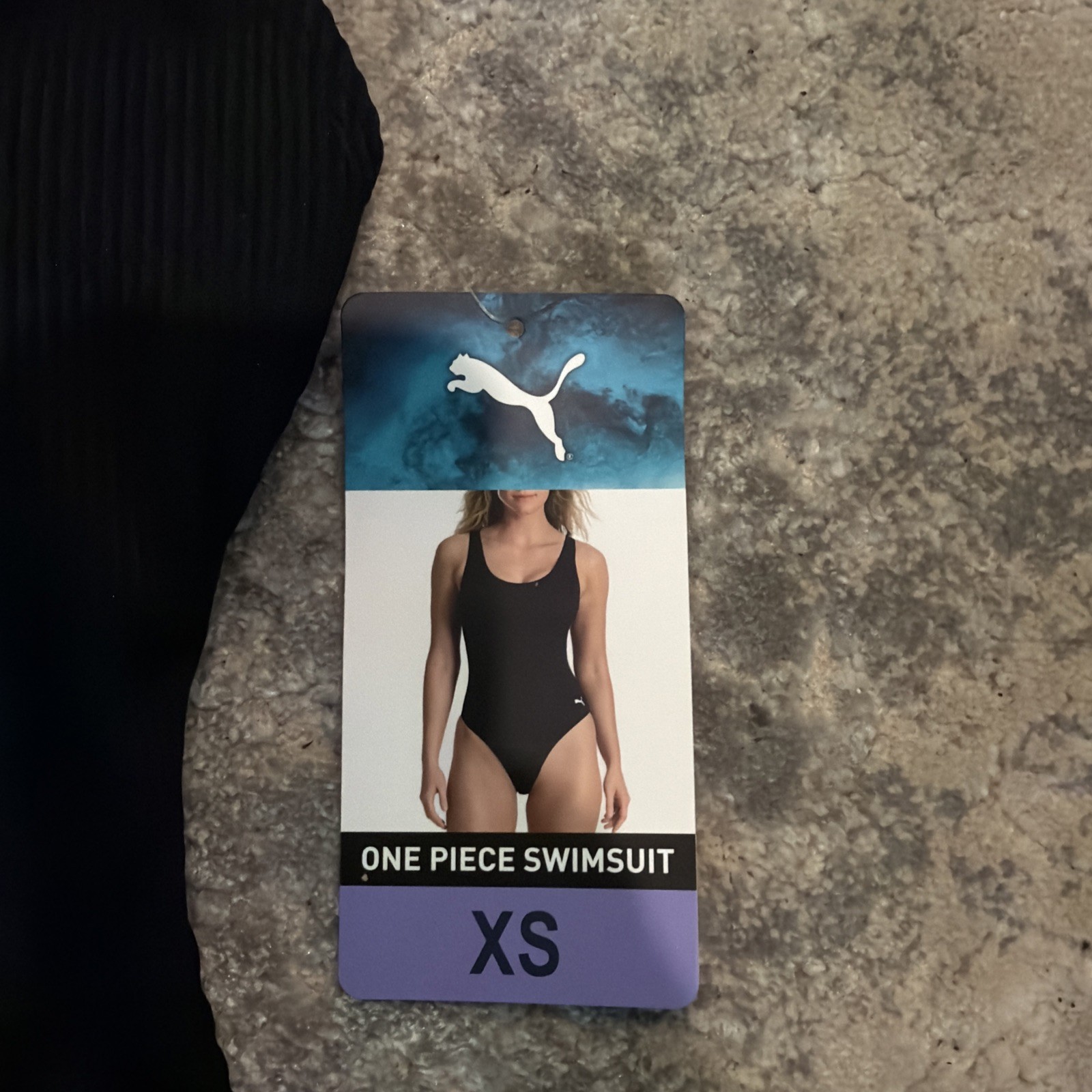 PUMA Women’s One Piece Swimsuit Black Size XS UPF 50+ Chlorine Resistant