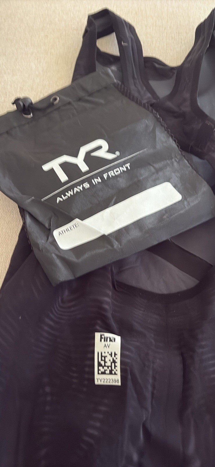 TYR Venzo Genesis ONYX Size 27 Open Back Competition Swimsuit