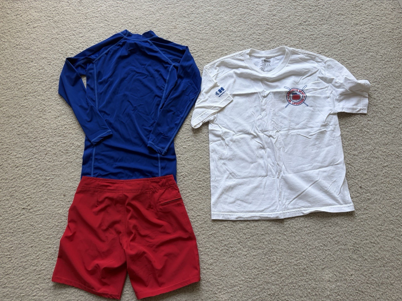 HB Jr.guard Swim Set- Rush guard L 12 & Short Size 0, T-shirt L