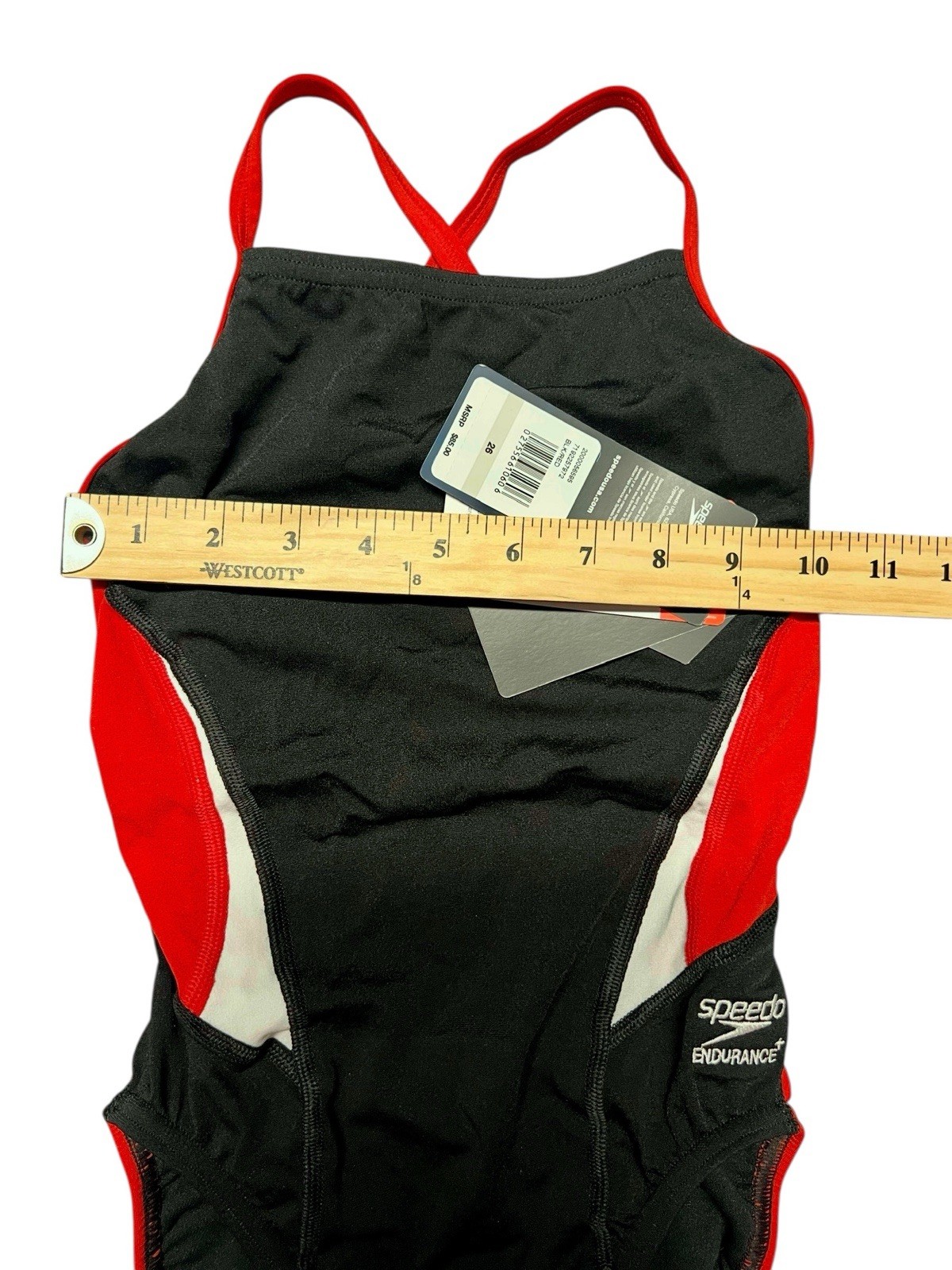New With Tags Speedo Endurance+ Competition Racing Suit Womens 26 Crossback