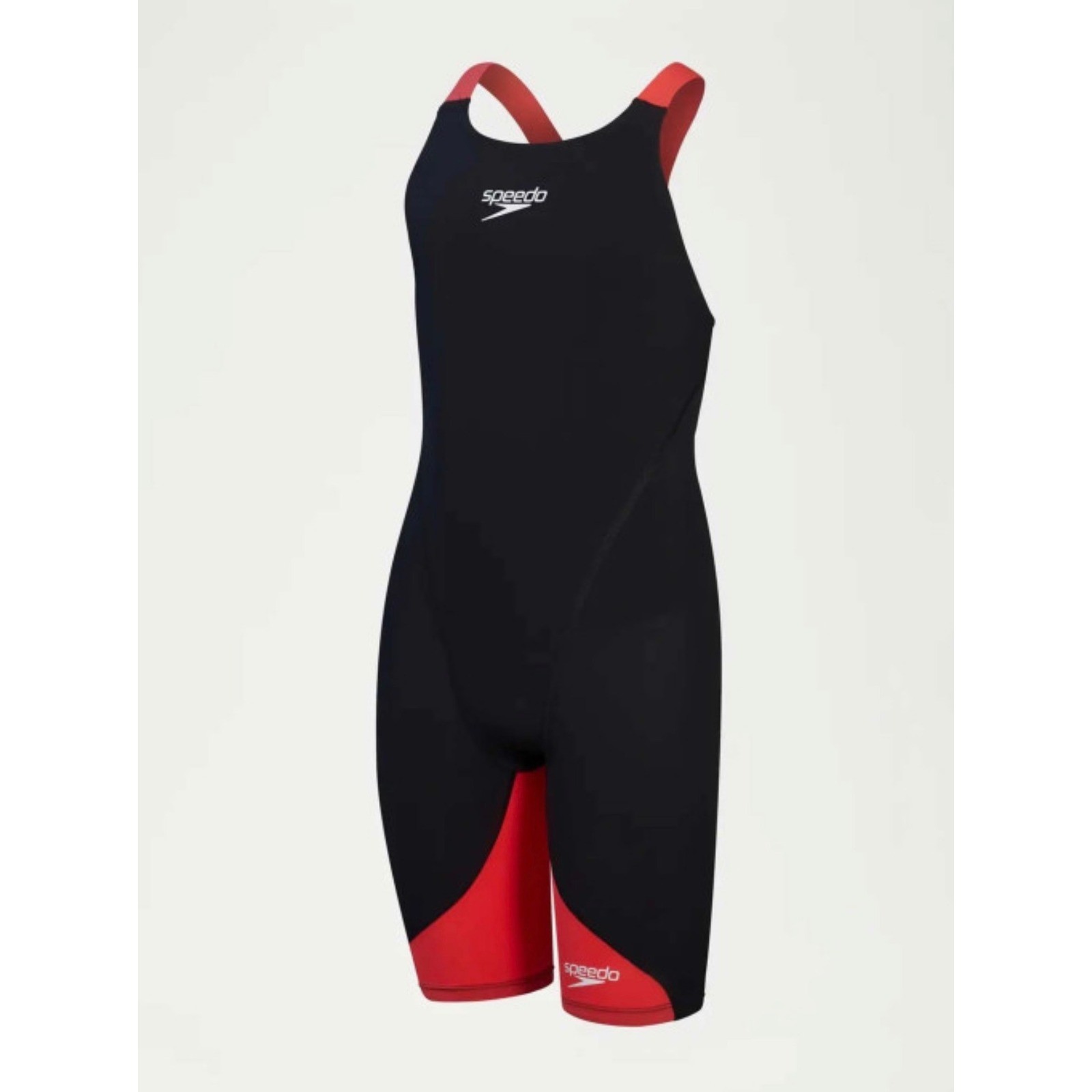 Speedo LZR Racer Pro Recordbreaker Kneeskin Swimsuit Black Red Womens Size 32
