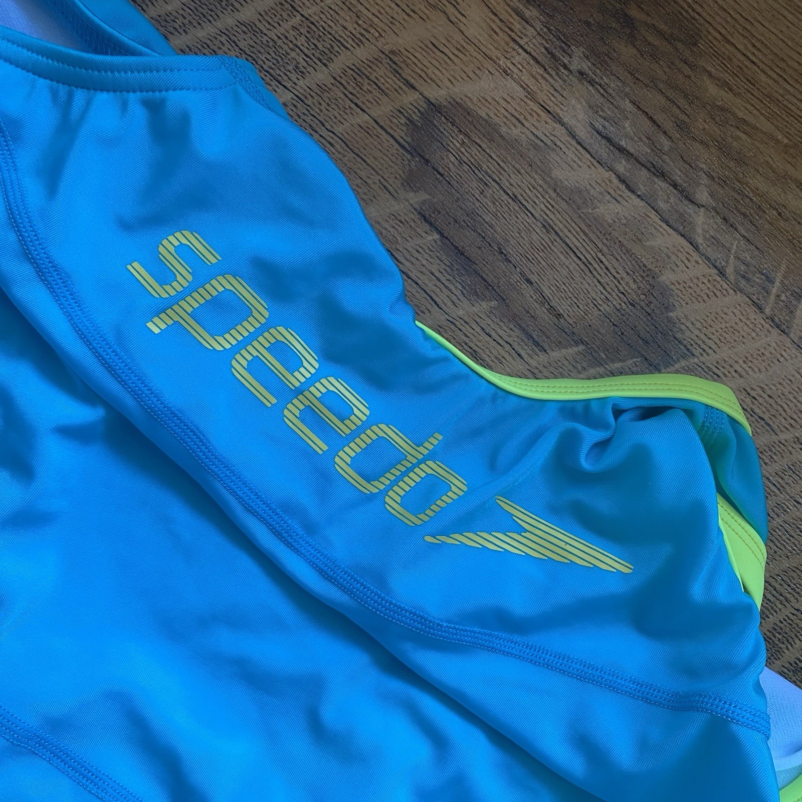 Speedo Women’s One Piece Competitive Swimsuit Blue Yellow Size 10/36