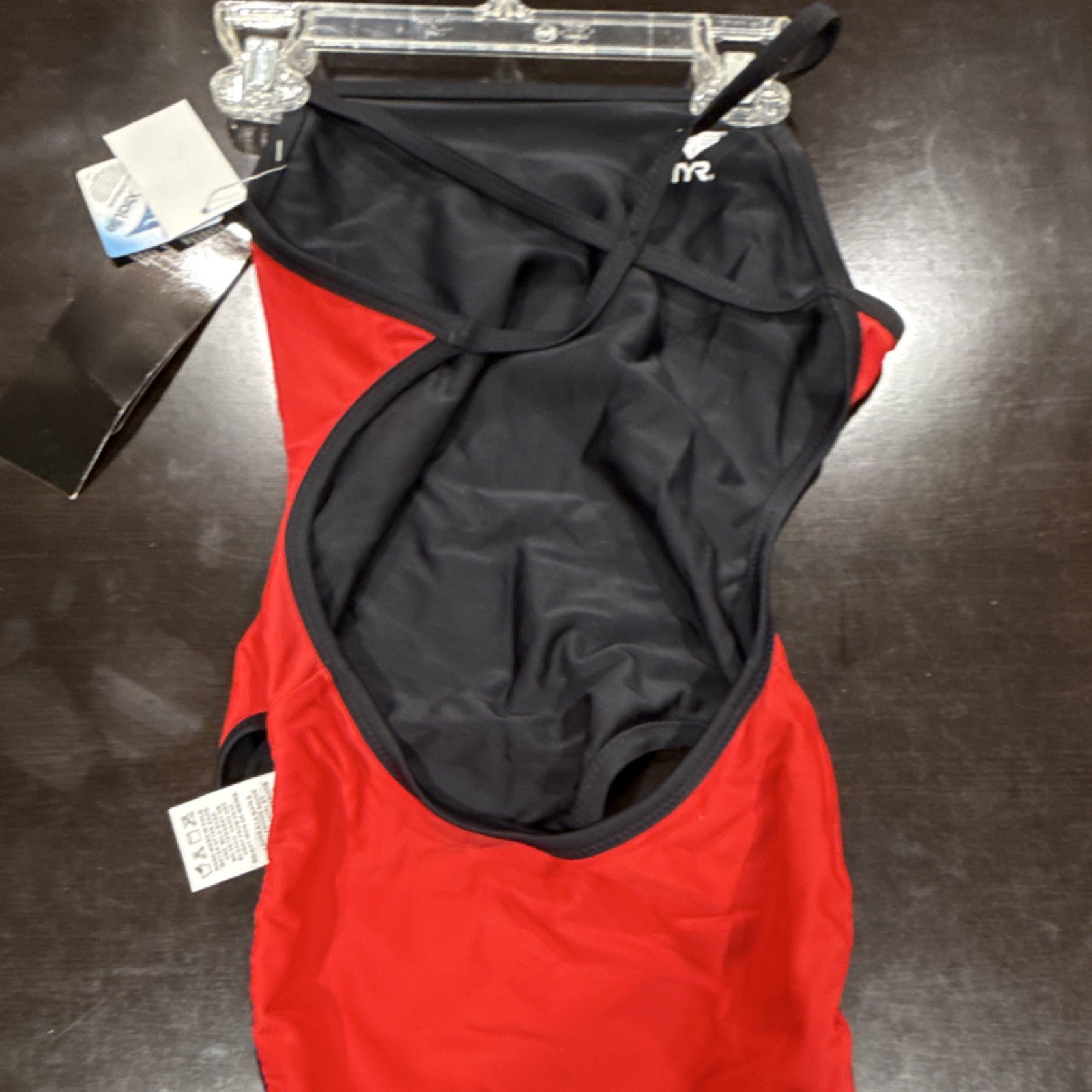TYR Reversible Crossfit Competitive Swimwear One Piece Female Size 30 Red/Black
