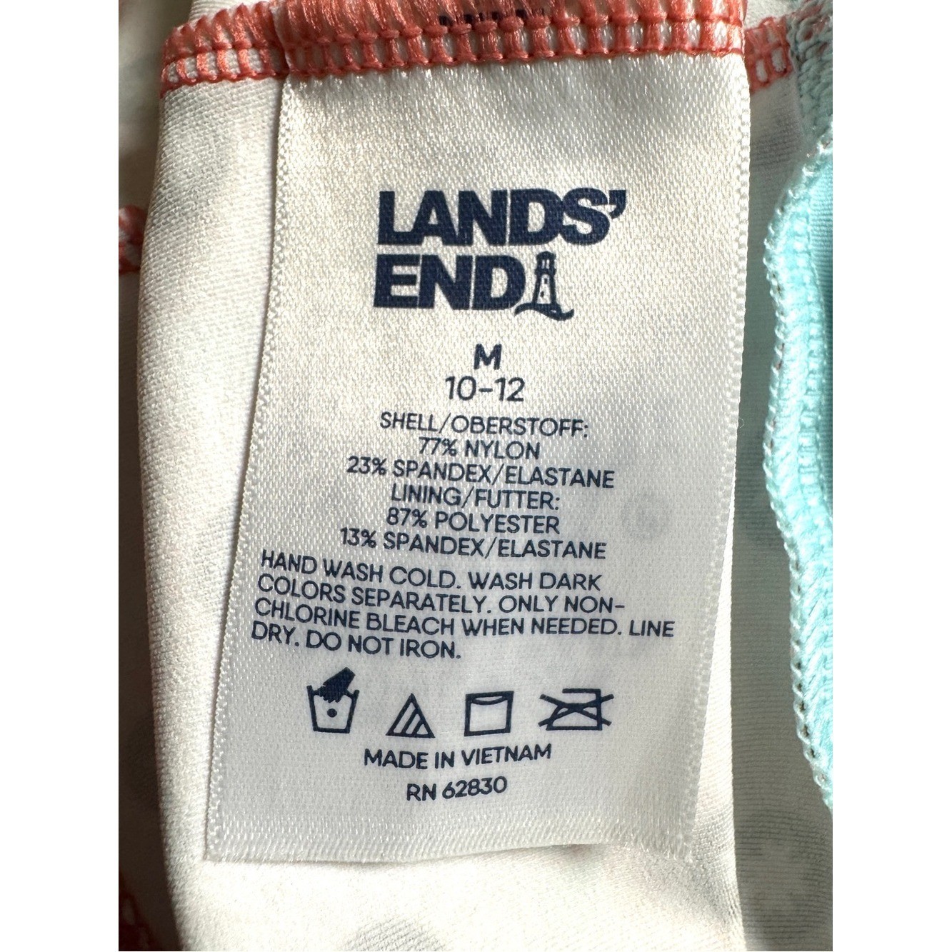 Lands’ End Women M Athletic Tank Top Racerback Zip Front Tennis Golf Activewear