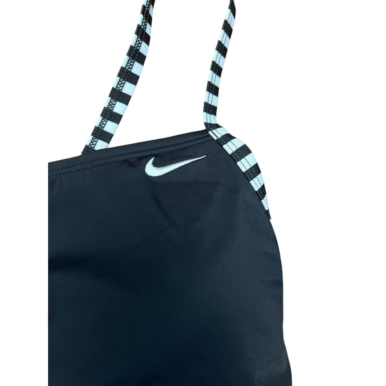 Nike Laser Stripe Racerback One Piece Swimsuit Athletic Colorblock Bathing Suit