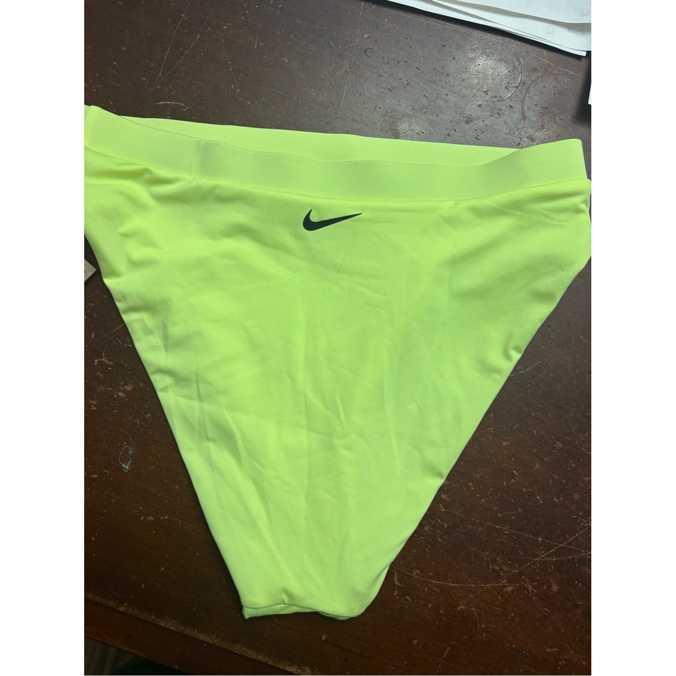 Swim nike neon yellow bikini workout bottom BNWT gym beach surfing resort small